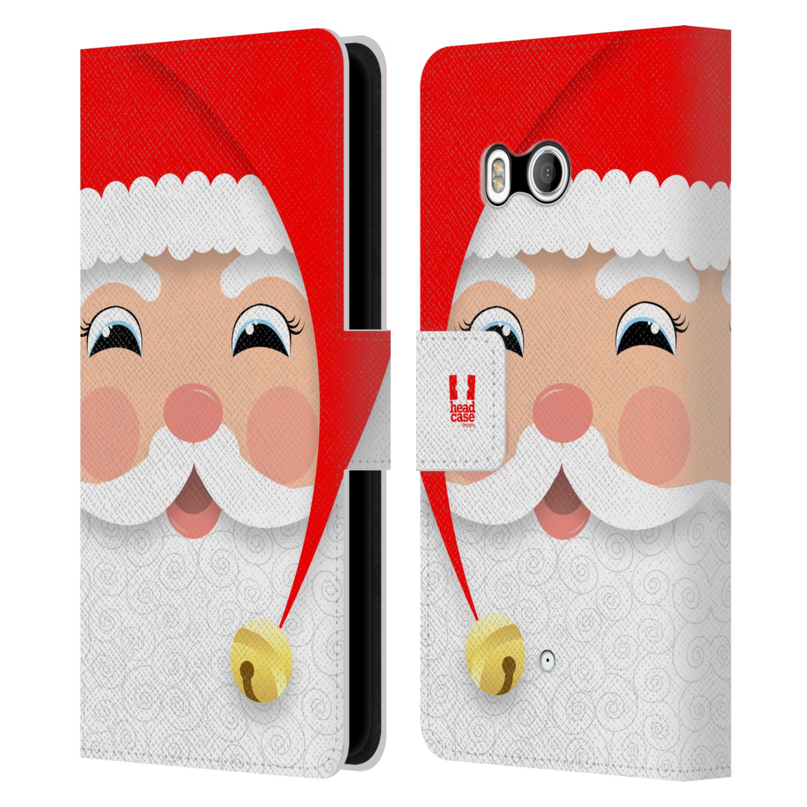 HEAD CASE DESIGNS JOLLY CHRISTMAS LEATHER BOOK WALLET CASE PARA TELÉFONOS HTC 1 - Imagen 7 de 7