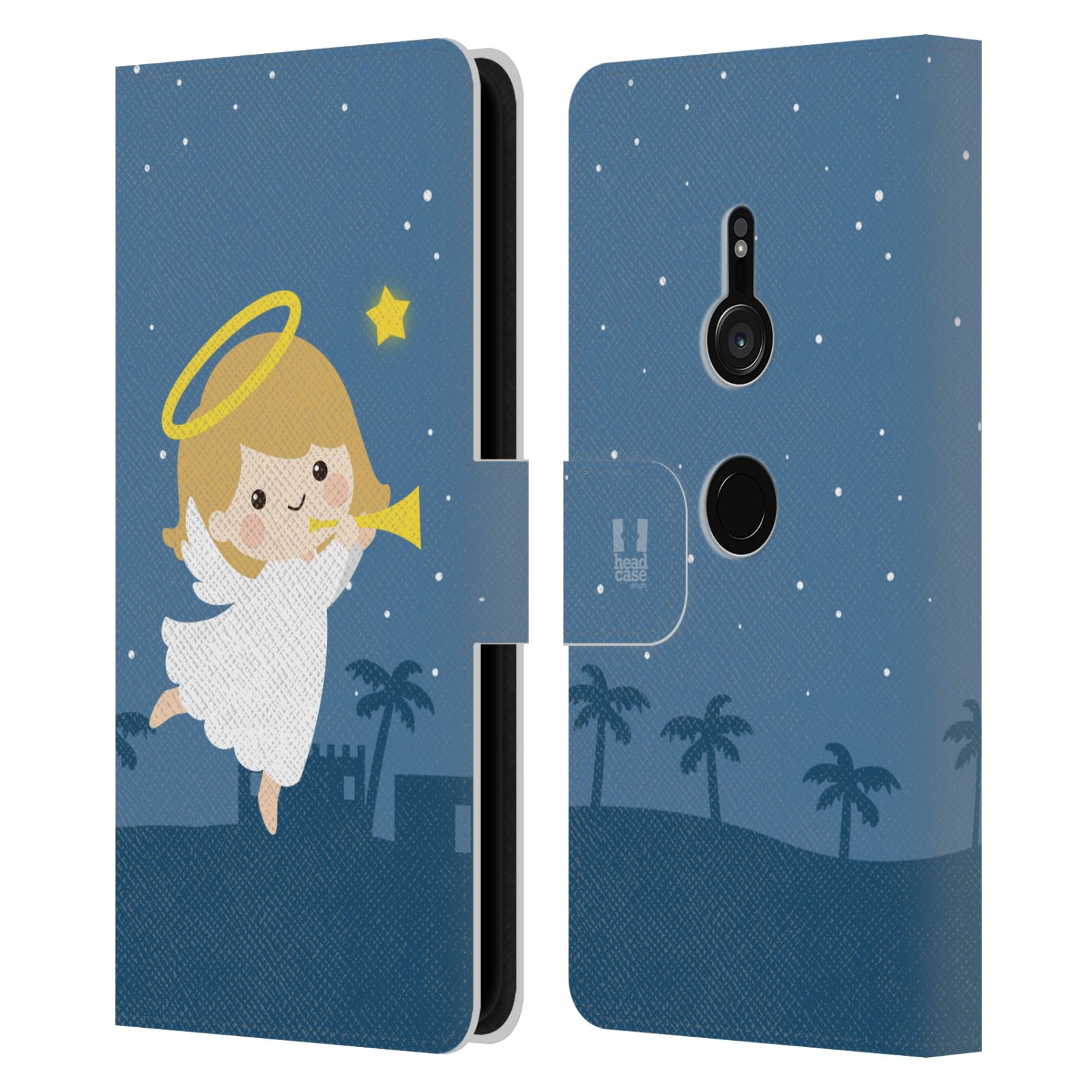 HEAD CASE DESIGNS JOLLY CHRISTMAS TOONS LEATHER BOOK CASE FOR SONY PHONES 1 - Picture 7 of 14