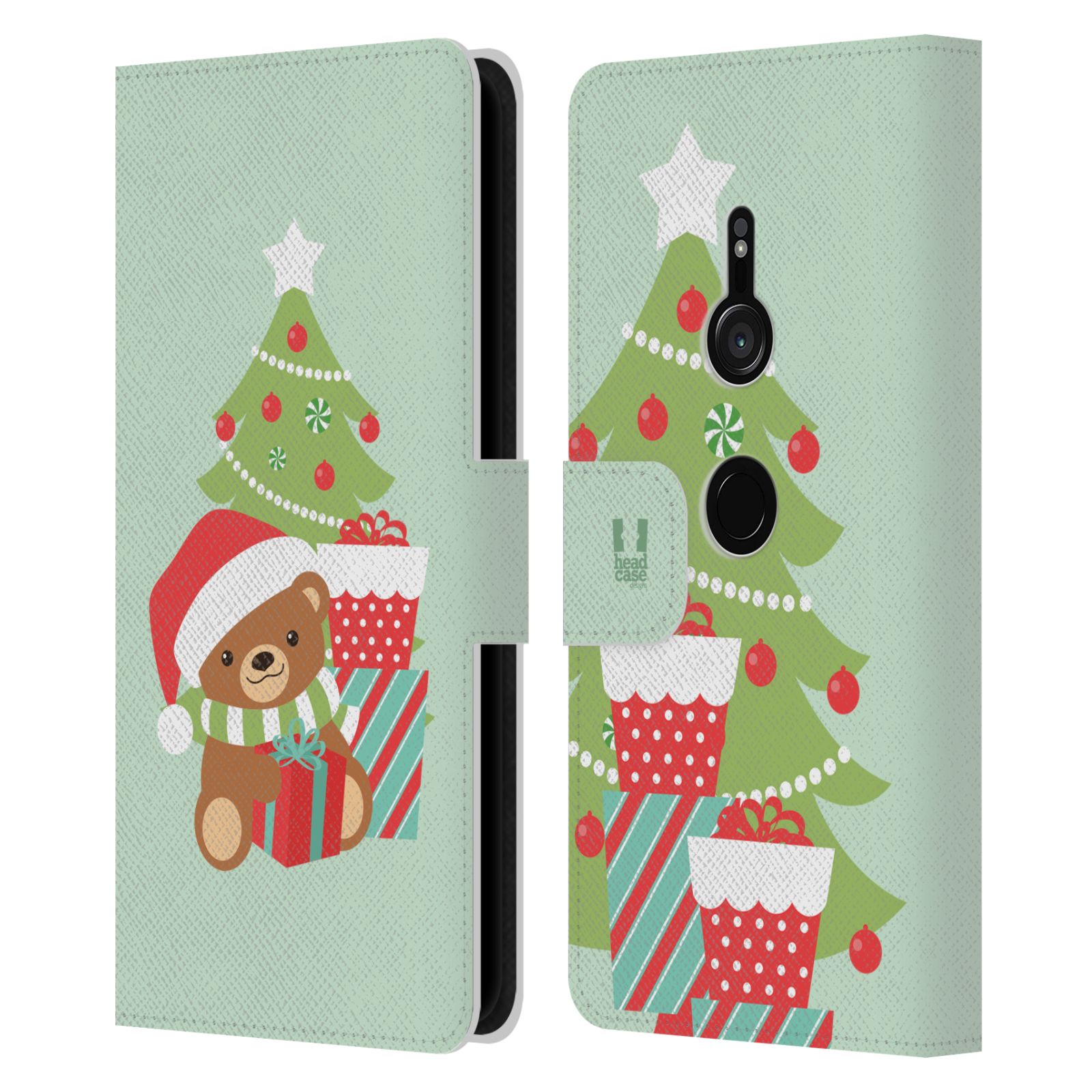 HEAD CASE DESIGNS JOLLY CHRISTMAS TOONS LEATHER BOOK CASE FOR SONY PHONES 1 - Picture 8 of 14