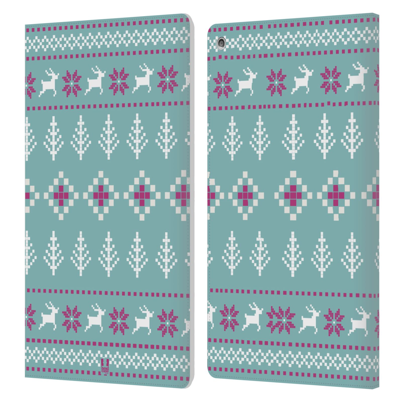 FUNDA DE LIBRO DE CUERO HEAD CASE DESIGNS CON IMPRESIONES NAVIDEÑAS DE PUNTO PARA AMAZON FIRE - Imagen 13 de 13