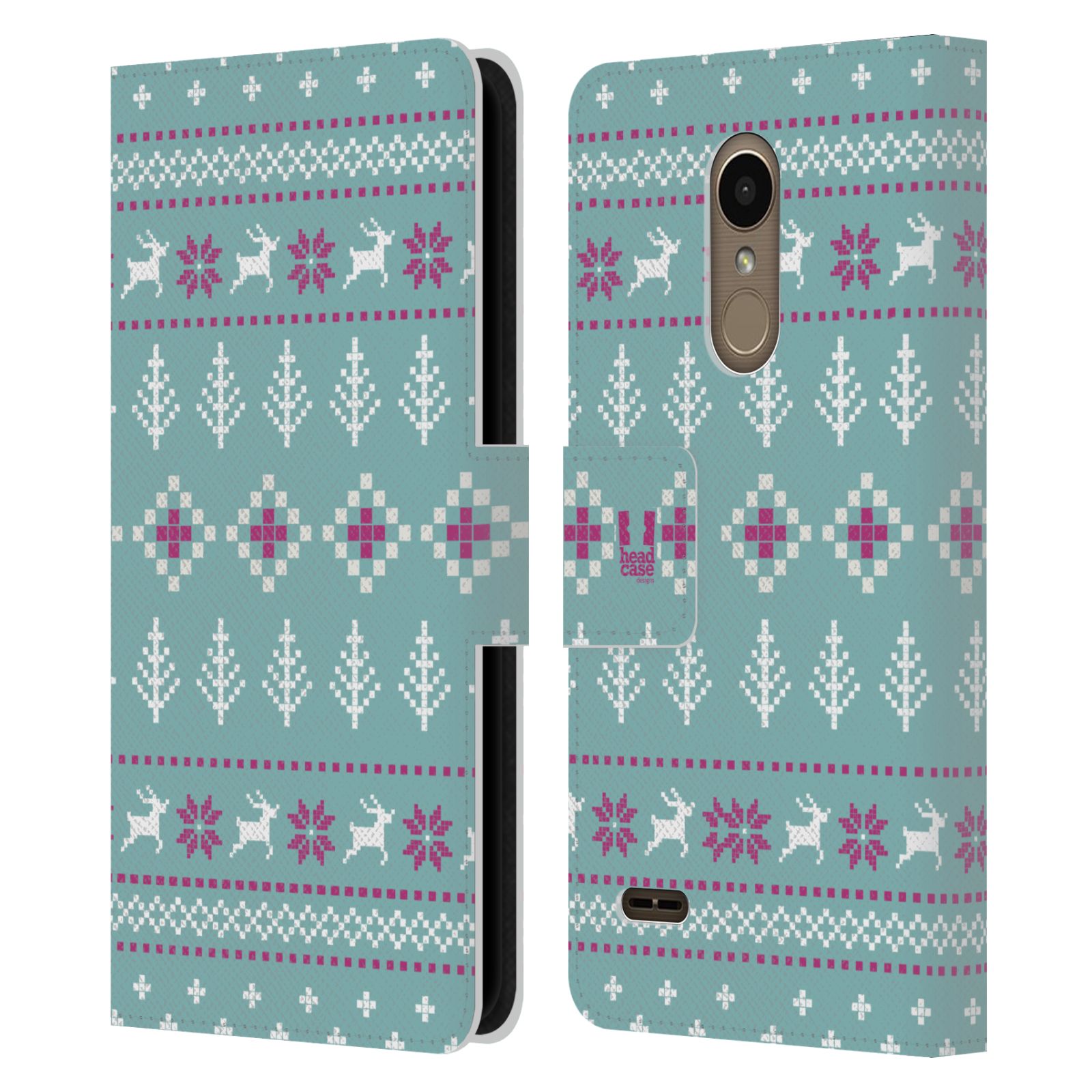 HEAD CASE DESIGNS KNITTED CHRISTMAS PRINTS LEATHER BOOK CASE FOR LG PHONES 1 - Picture 7 of 7