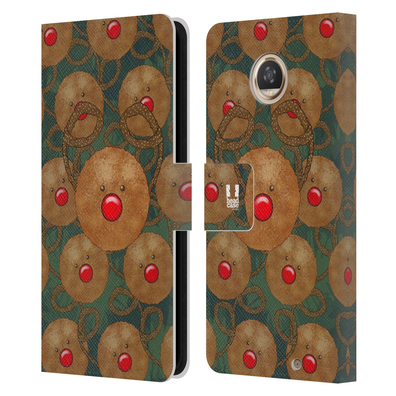 HEAD CASE DESIGNS MIX CHRISTMAS COLLECTION LEATHER BOOK CASE FOR MOTOROLA PHONES - Picture 12 of 14