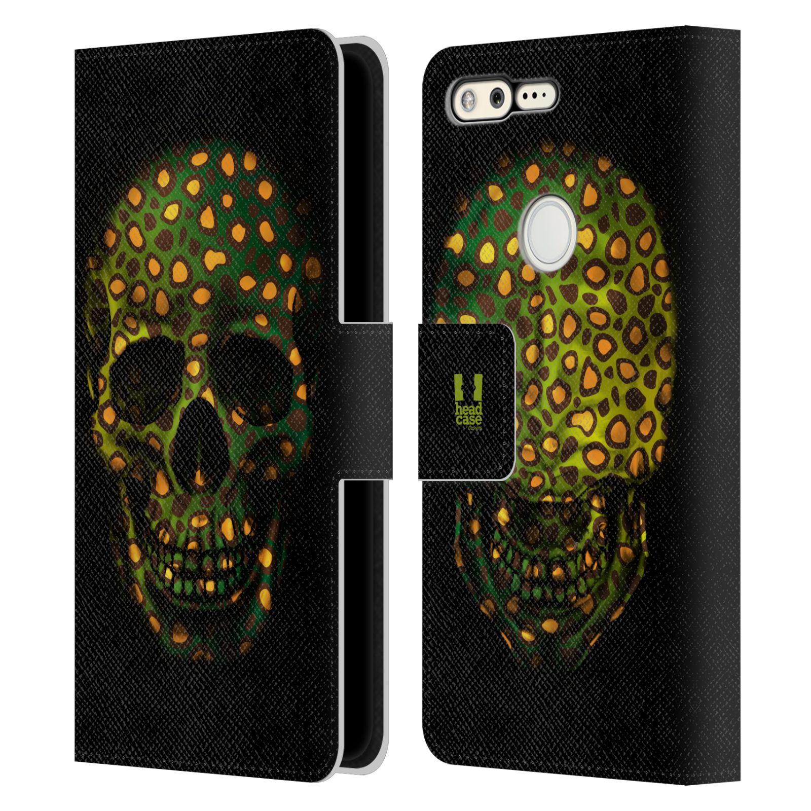 HEAD CASE DESIGNS SKULLS IN ANIMAL PRINTS LEATHER BOOK CASE FOR GOOGLE PHONES - Picture 7 of 12