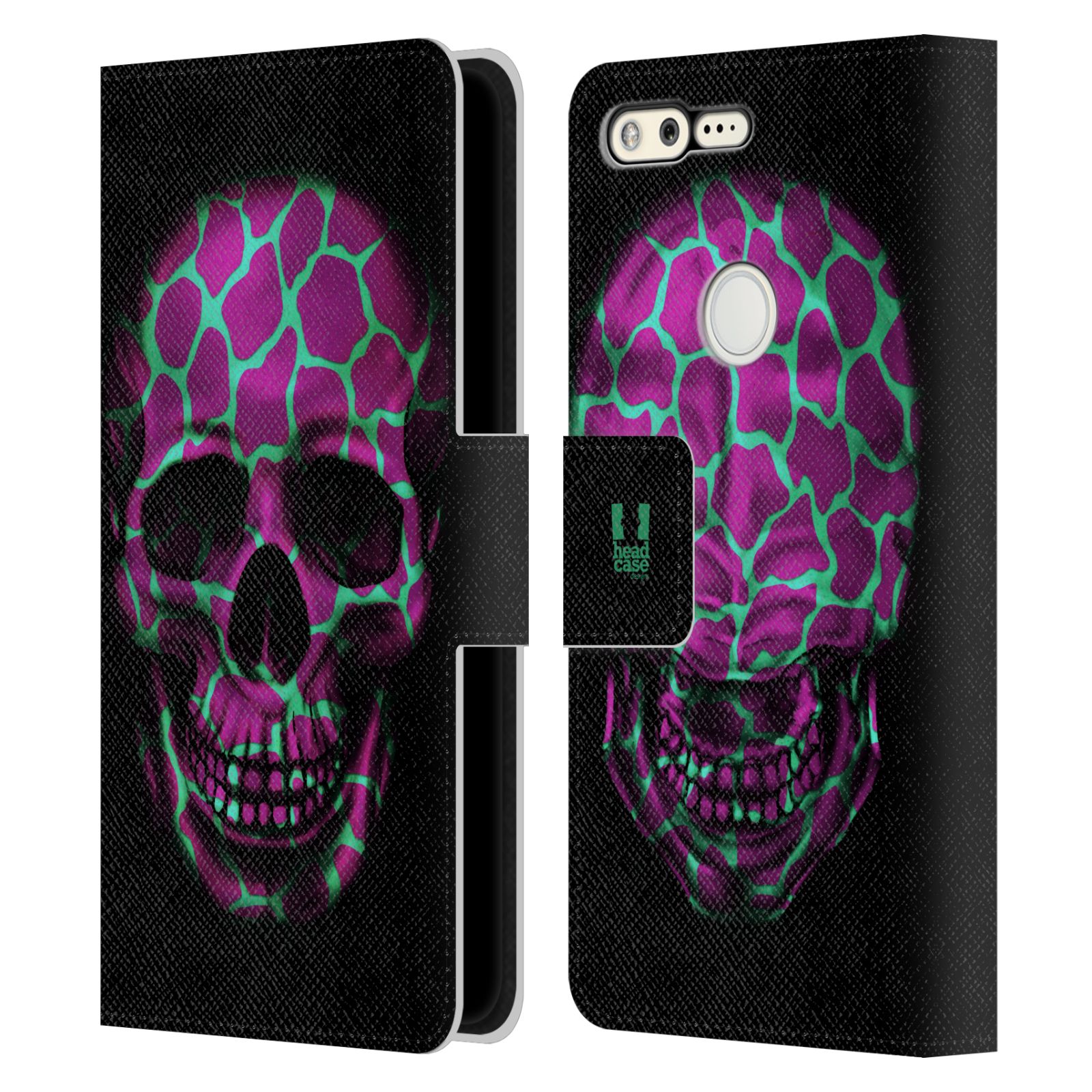 HEAD CASE DESIGNS SKULLS IN ANIMAL PRINTS LEATHER BOOK CASE FOR GOOGLE PHONES - Picture 8 of 12