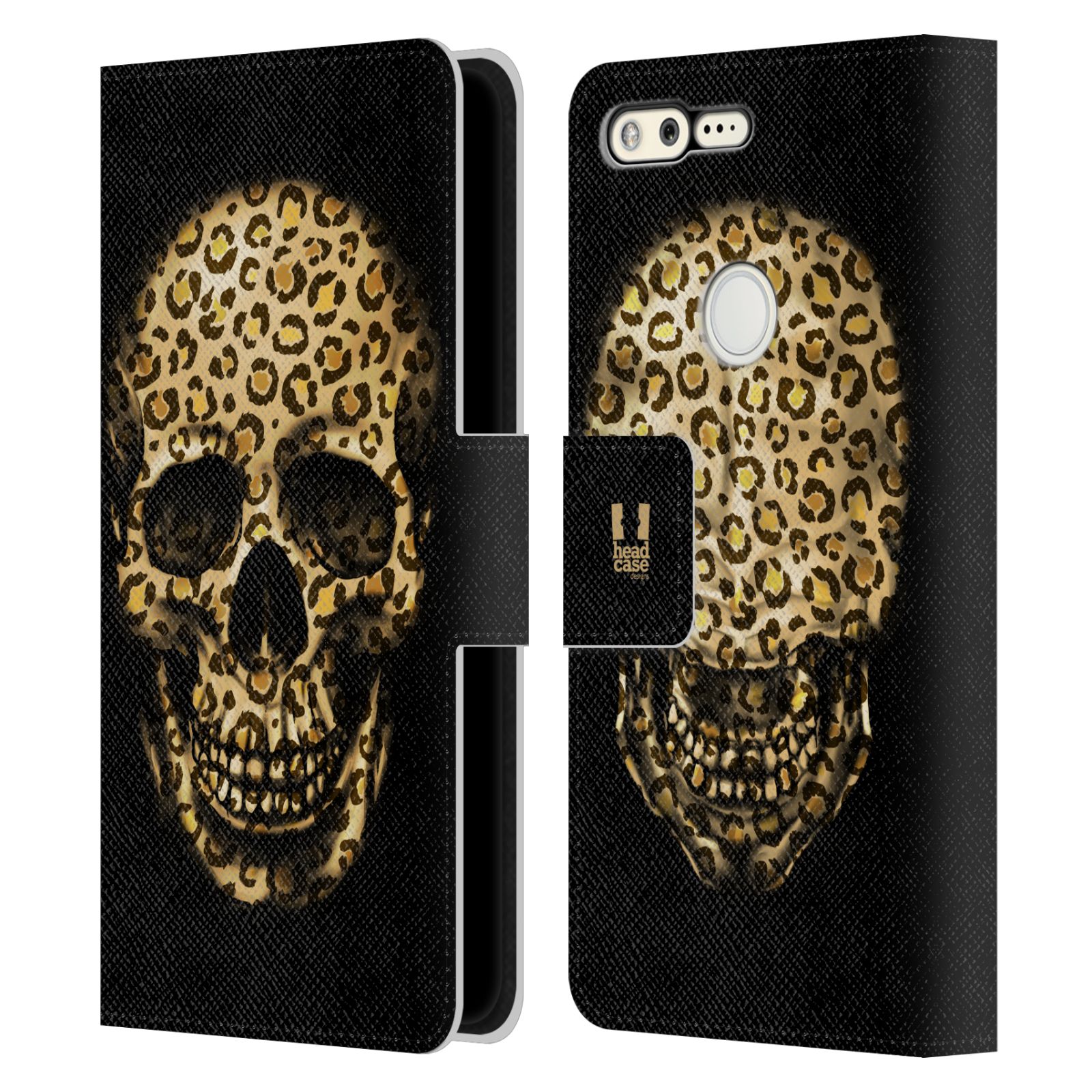 HEAD CASE DESIGNS SKULLS IN ANIMAL PRINTS LEATHER BOOK CASE FOR GOOGLE PHONES - Picture 10 of 12