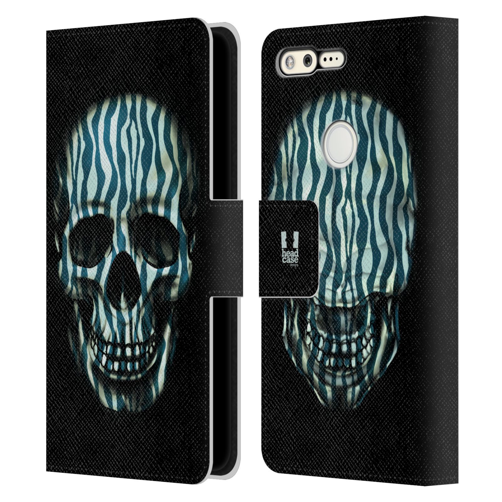 HEAD CASE DESIGNS SKULLS IN ANIMAL PRINTS LEATHER BOOK CASE FOR GOOGLE PHONES - Picture 12 of 12