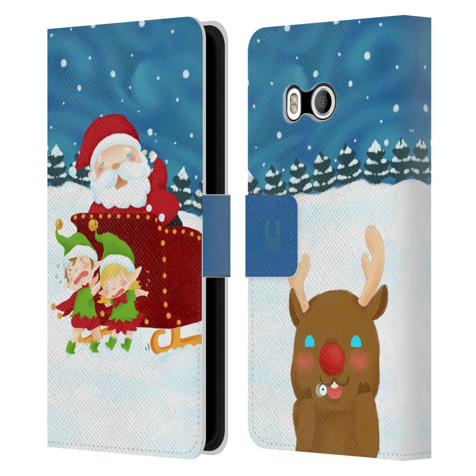 FUNDA BILLETERA HEAD CASE DESIGNS CON DIBUJO DE LIBRO DE CUERO SANTAS DESADVENTURES PARA TELÉFONOS HTC 1 - Imagen 7 de 7