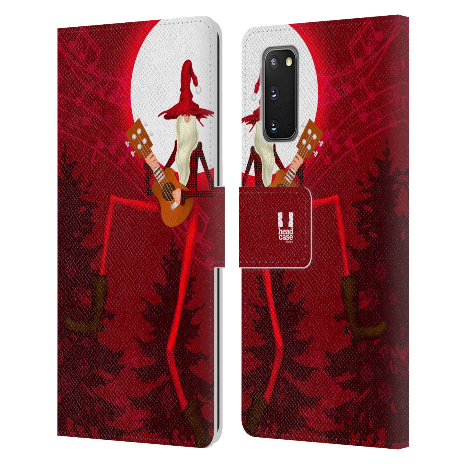 HEAD CASE DESIGNS THIN SANTA LEATHER BOOK WALLET CASE COVER FOR SAMSUNG PHONES 1