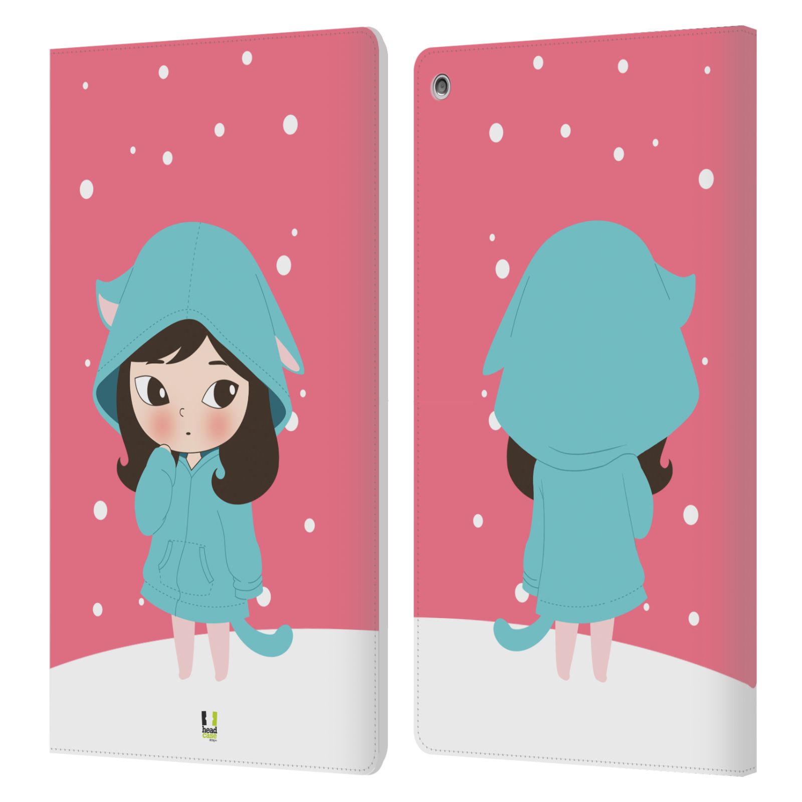 HEAD CASE DESIGNS SUDADERAS CON CAPUCHA DE INVIERNO CUERO LIBRO CARTERA FUNDA PARA AMAZON FIRE - Imagen 8 de 12