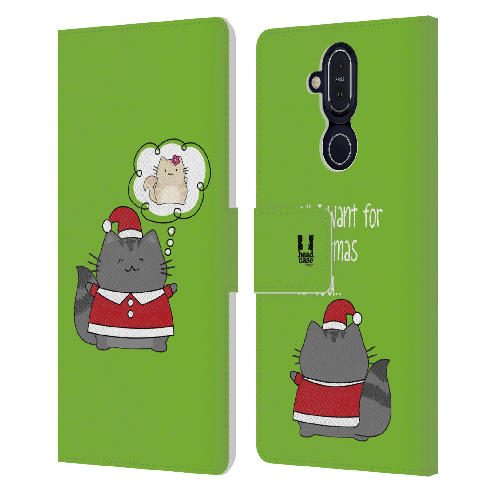 HEAD CASE DESIGNS WILBURS CHRISTMAS LEATHER BOOK CASE FOR MICROSOFT NOKIA PHONES - Picture 7 of 13