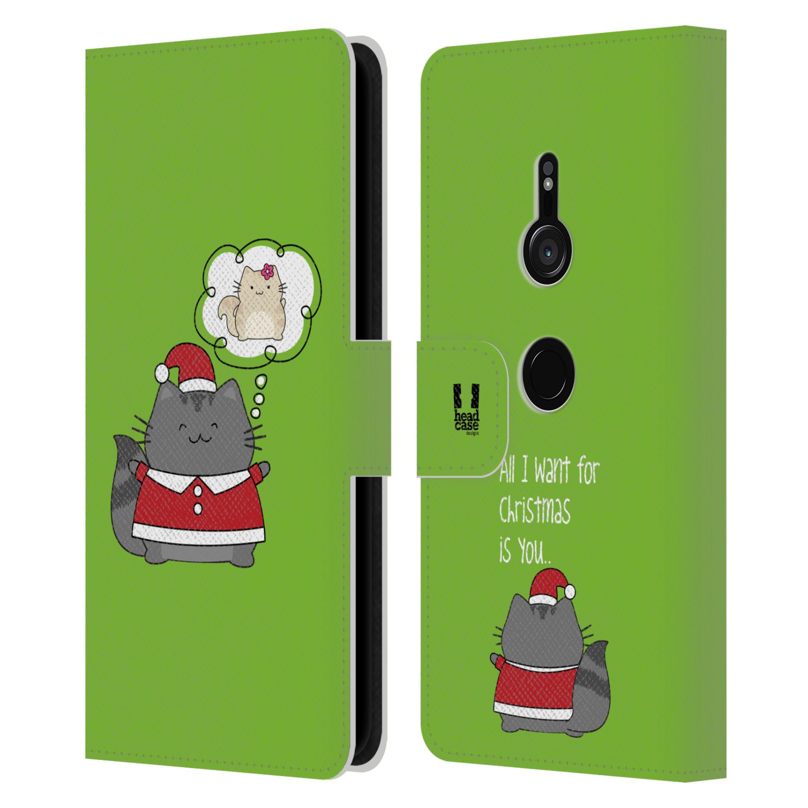 HEAD CASE DESIGNS WILBURS CHRISTMAS LEATHER BOOK WALLET CASE FOR SONY PHONES 1 - Picture 7 of 13