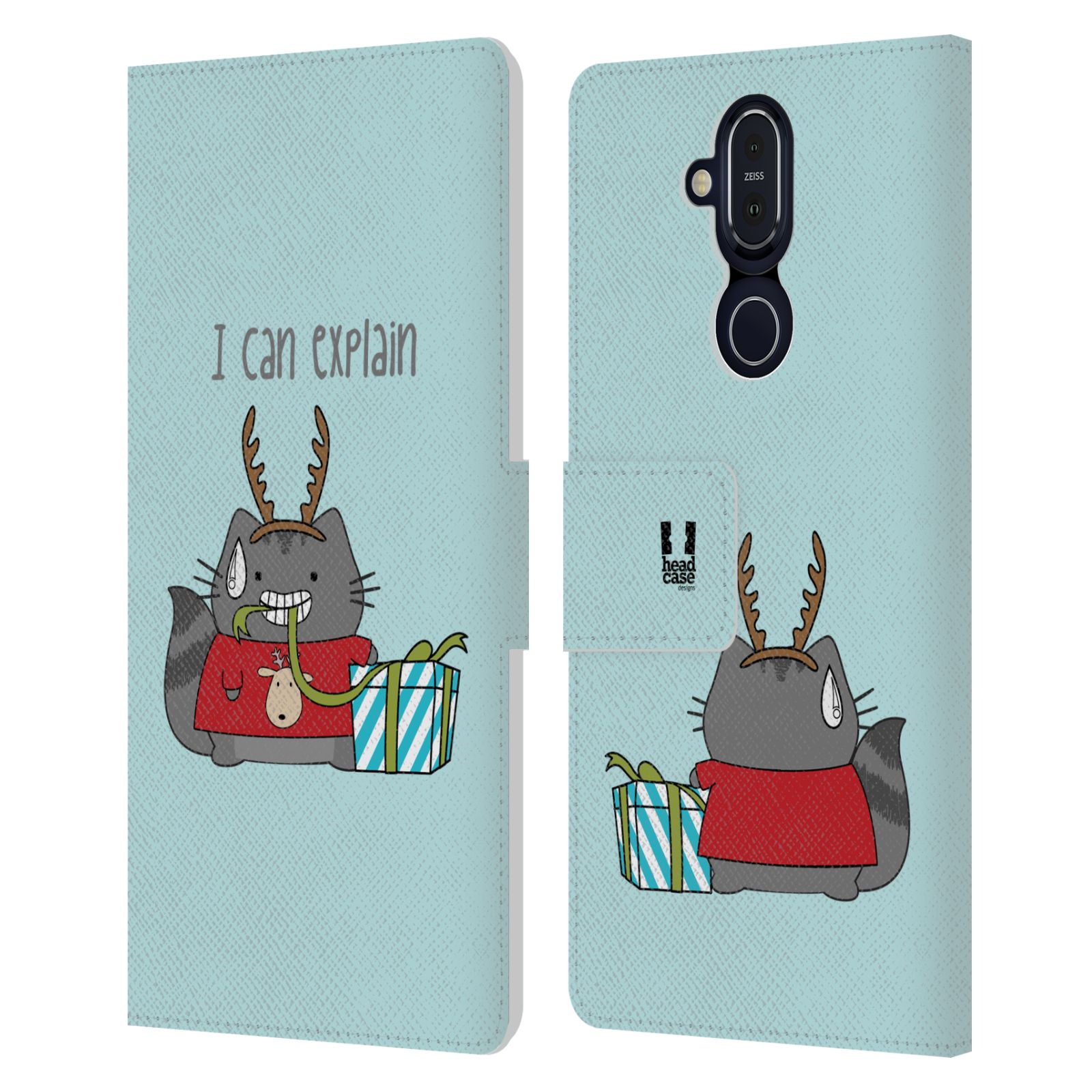 HEAD CASE DESIGNS WILBURS CHRISTMAS LEATHER BOOK CASE FOR MICROSOFT NOKIA PHONES - Picture 8 of 13