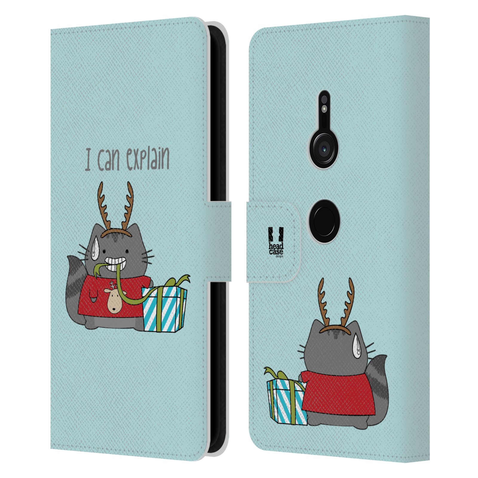 HEAD CASE DESIGNS WILBURS CHRISTMAS LEATHER BOOK WALLET CASE FOR SONY PHONES 1 - Picture 8 of 13