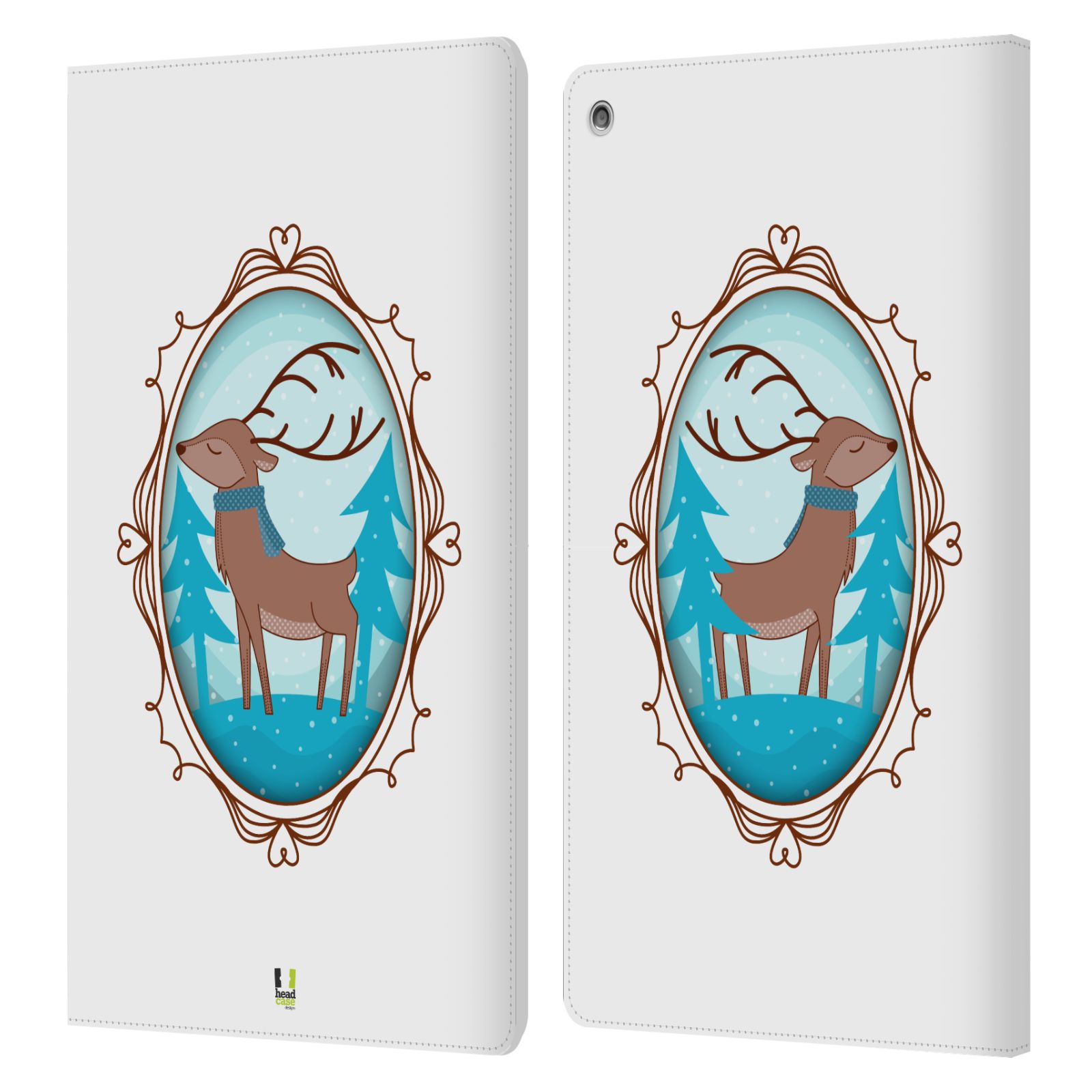 HEAD CASE DESIGNS WINTER ANIMALS LEATHER BOOK WALLET CASE COVER FOR AMAZON FIRE - 第 7/9 張圖片