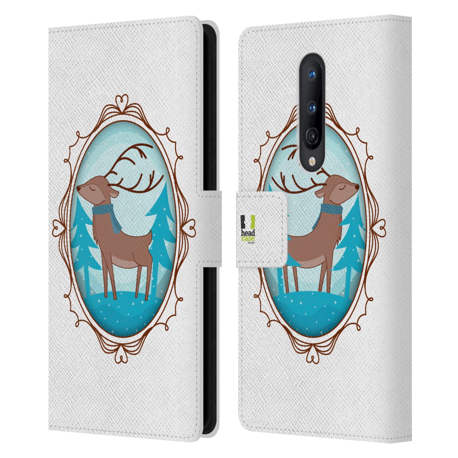HEAD CASE DESIGNS WINTER ANIMALS LEATHER BOOK WALLET CASE FOR ONEPLUS PHONES - Picture 7 of 9