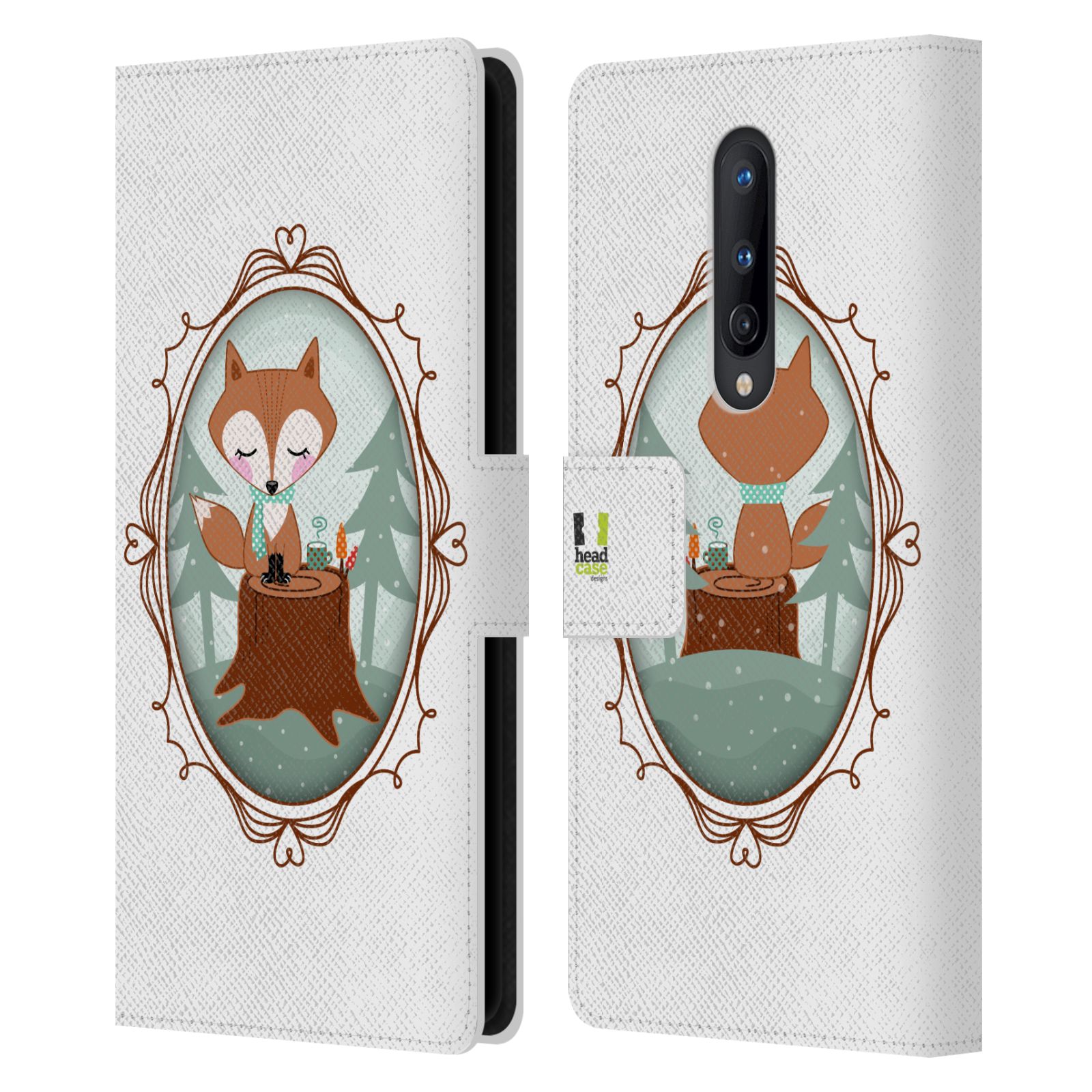 HEAD CASE DESIGNS WINTER ANIMALS LEATHER BOOK WALLET CASE FOR ONEPLUS PHONES - Picture 8 of 9