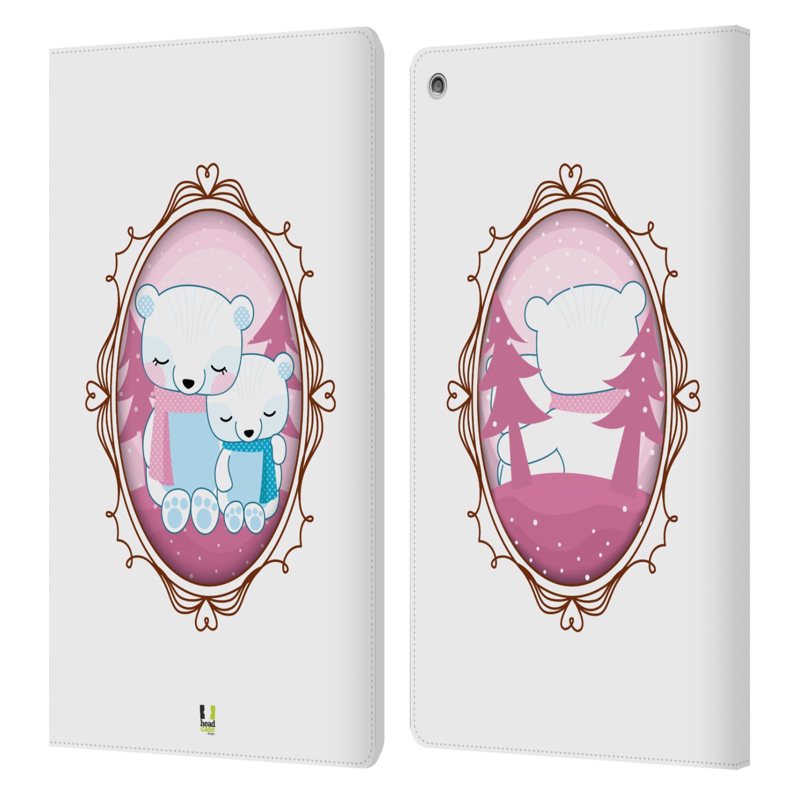 HEAD CASE DESIGNS WINTER ANIMALS LEATHER BOOK WALLET CASE COVER FOR AMAZON FIRE - 第 9/9 張圖片
