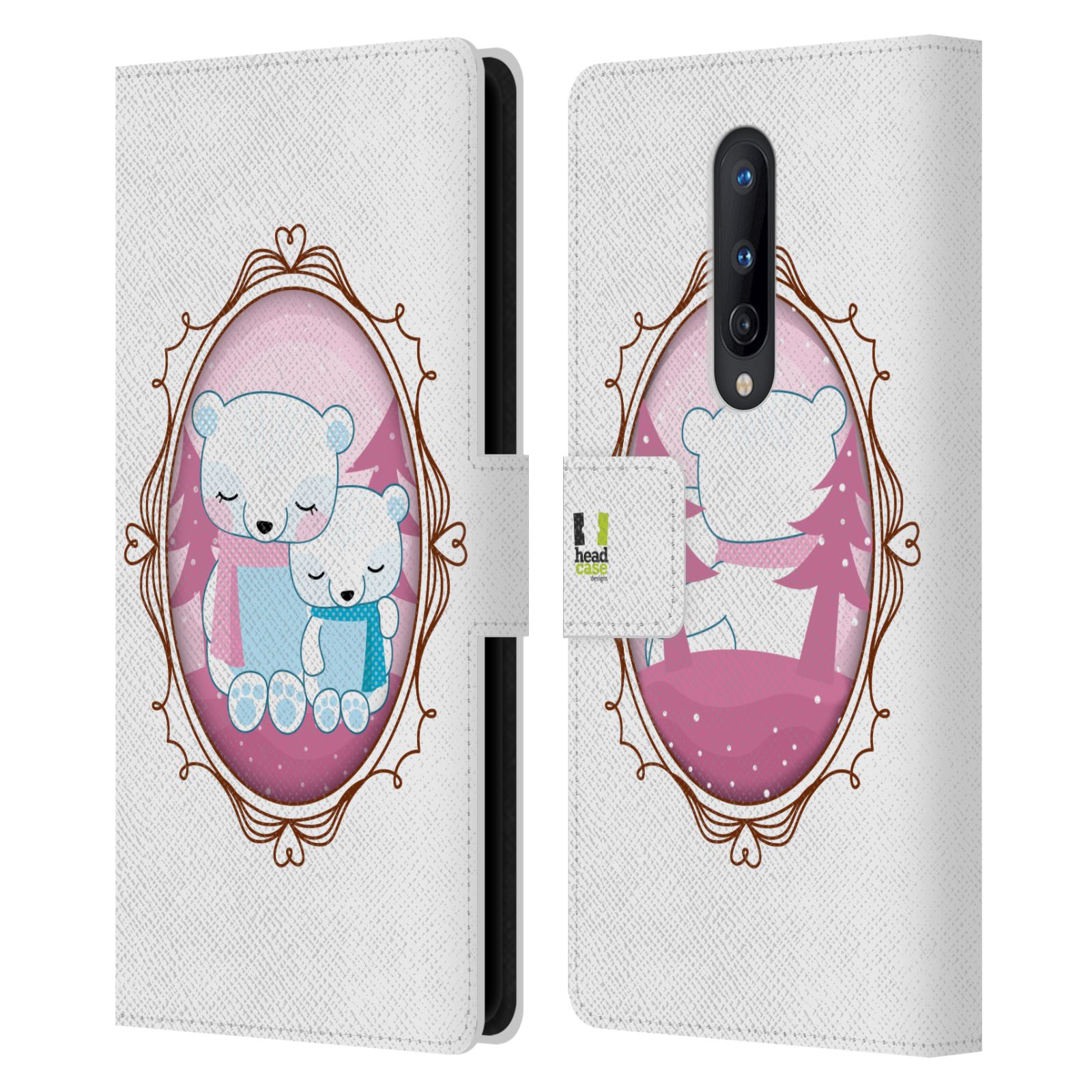 HEAD CASE DESIGNS WINTER ANIMALS LEATHER BOOK WALLET CASE FOR ONEPLUS PHONES - Picture 9 of 9