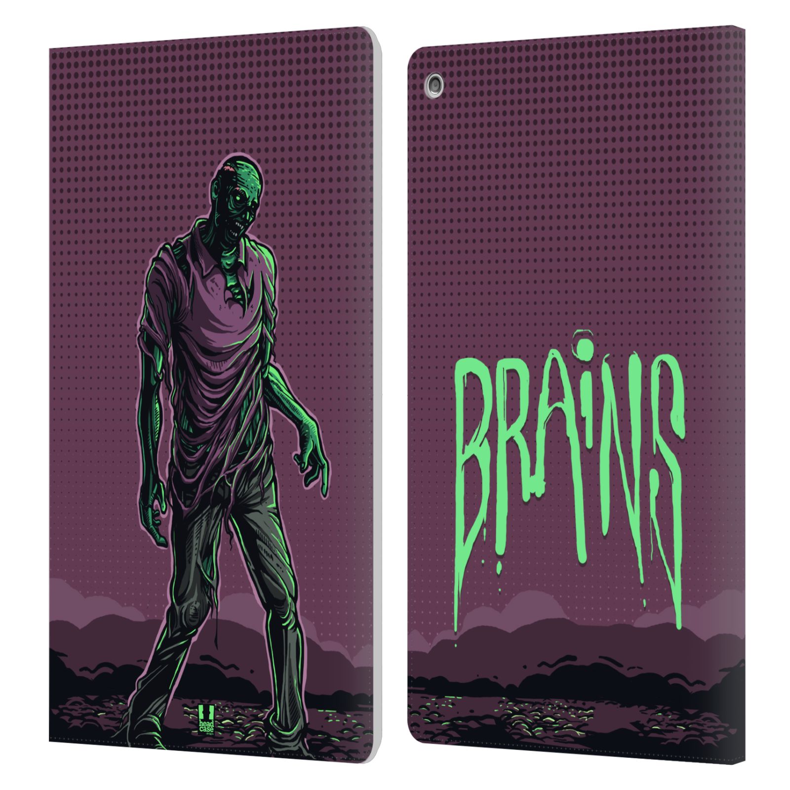 FUNDA BILLETERA HEAD CASE DESIGNS CON DIBUJO DE ZOMBIES PARA AMAZON FIRE - Imagen 8 de 10