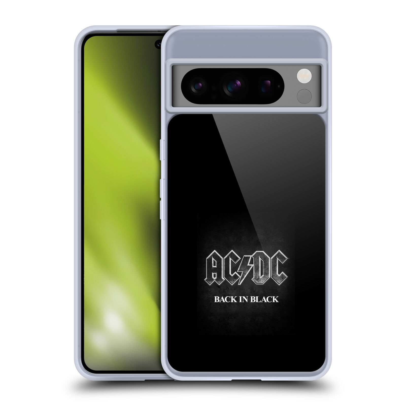 Silikonové lesklé pouzdro - Google Pixel 8 Pro - Head Case - AC/DC BACK IN BLACK (Lesklý silikonový kryt, obal, pouzdro na mobilní telefon Google Pixel 8 Pros motivem AC/DC BACK IN BLACK)