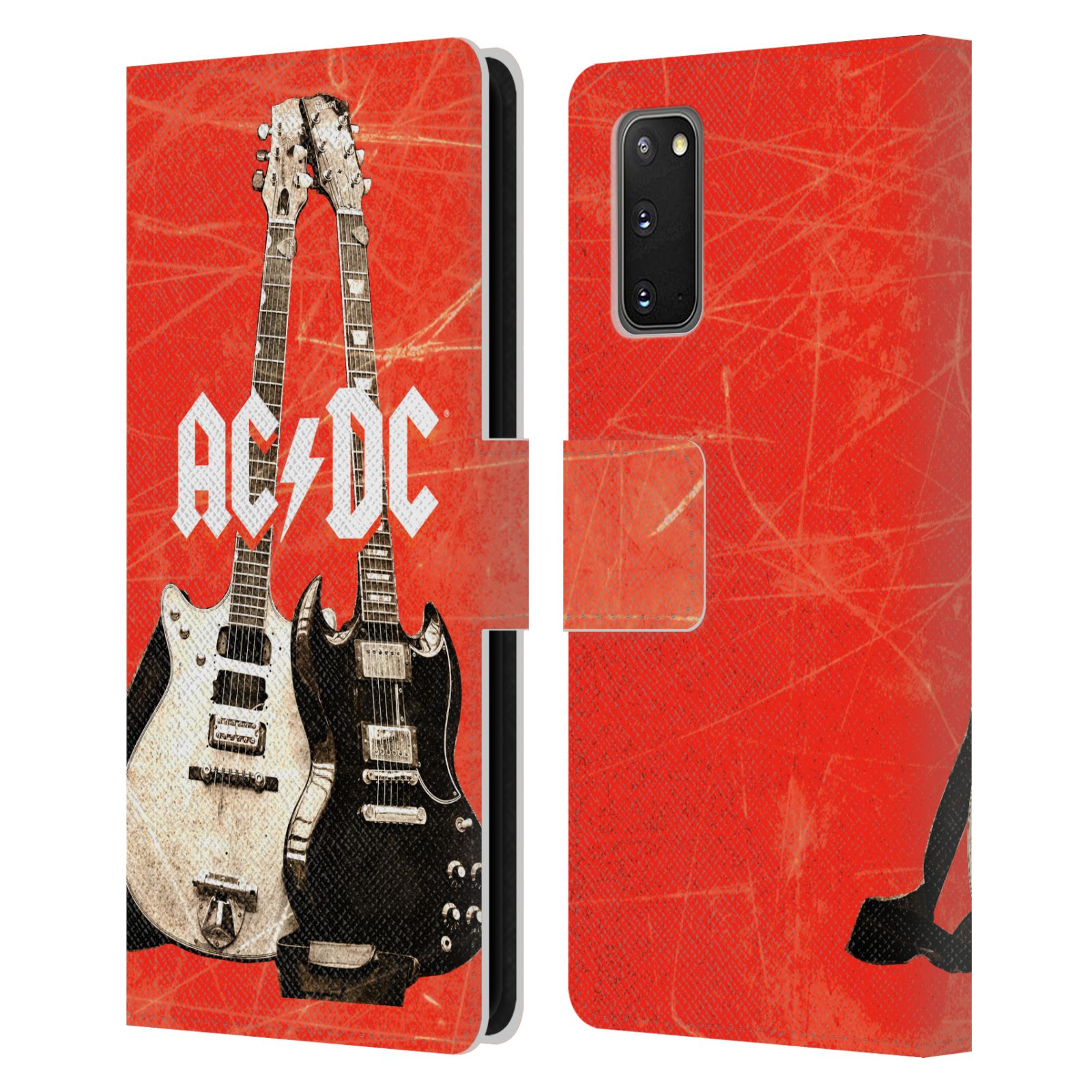OFFICIAL AC/DC ACDC ICONIC LEATHER BOOK WALLET CASE COVER FOR SAMSUNG  PHONES 1