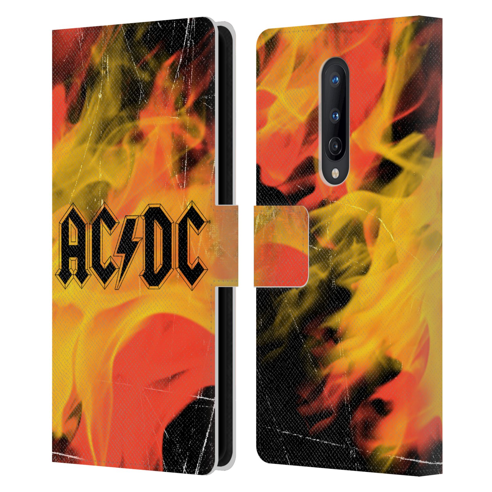 OFFICIAL AC/DC ACDC ICONIC LEATHER BOOK WALLET CASE COVER FOR SAMSUNG  PHONES 1