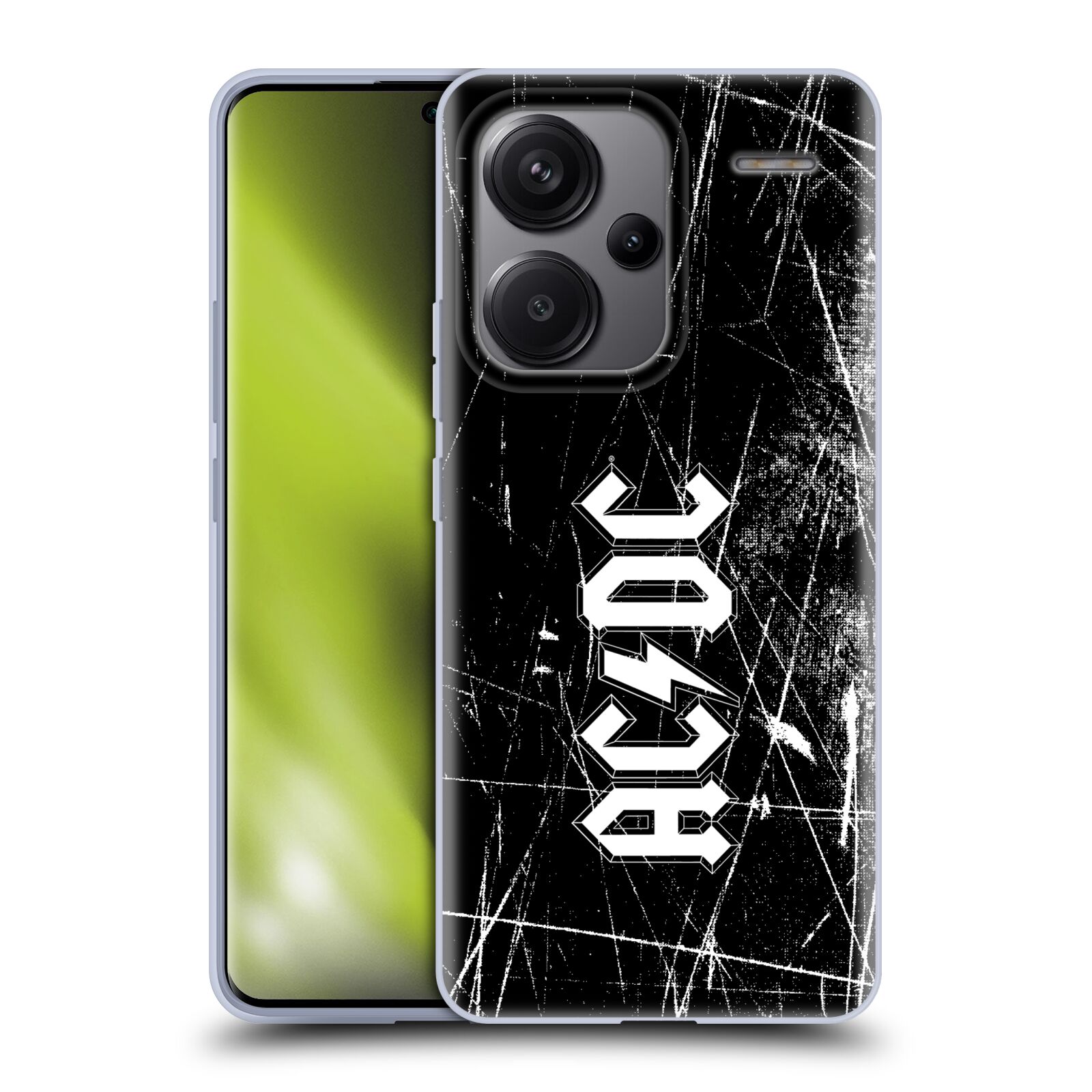 Silikonové pouzdro - Xiaomi Redmi Note 13 Pro Plus 5G - Head Case - AC/DC Černobílé logo (Silikonový kryt, obal, pouzdro na mobilní telefon Xiaomi Redmi Note 13 Pro Plus 5G s motivem AC/DC Černobílé logo)