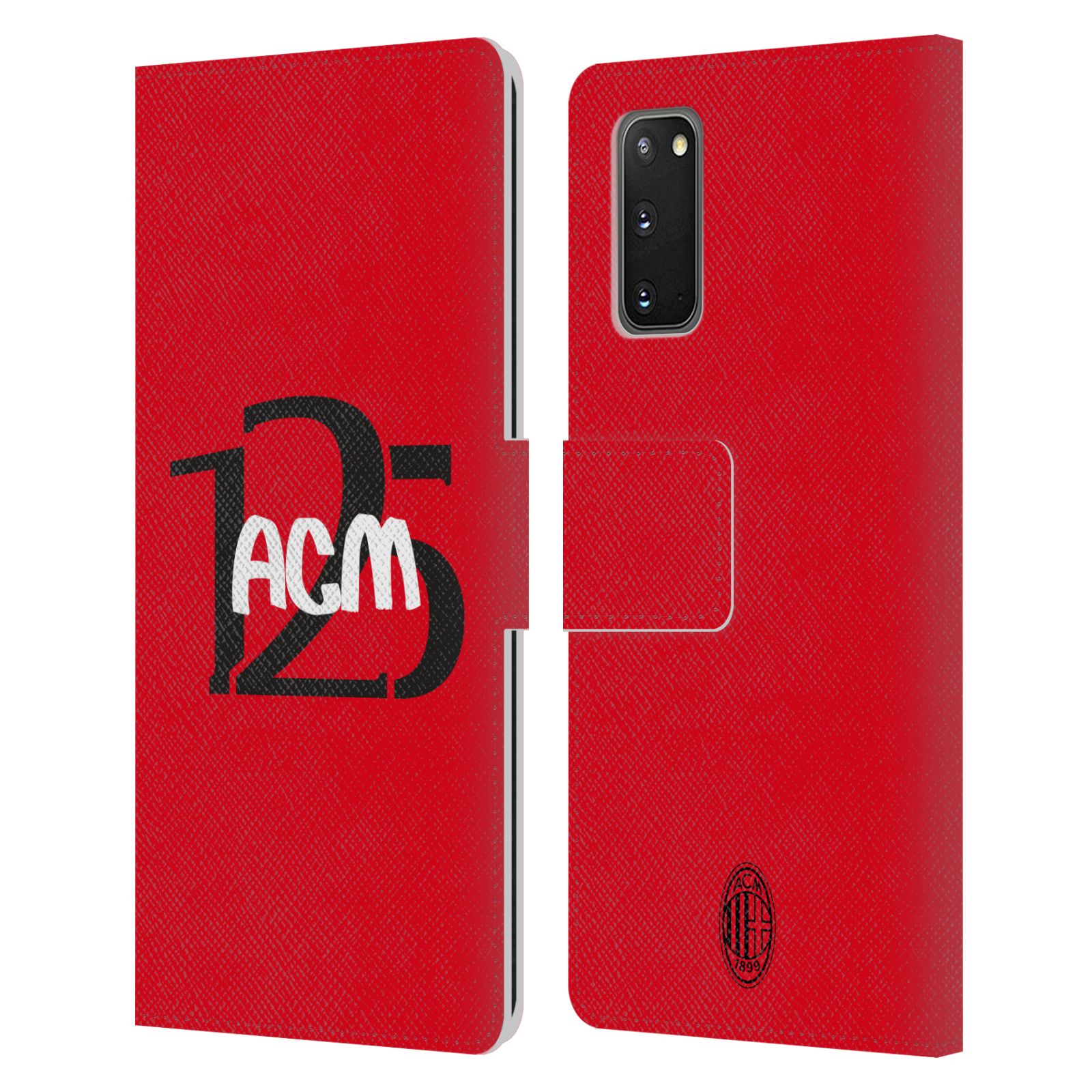 OFFICIAL AC MILAN 125TH ANNIVERSARY LEATHER BOOK CASE FOR SAMSUNG PHONES 1 - Picture 9 of 9