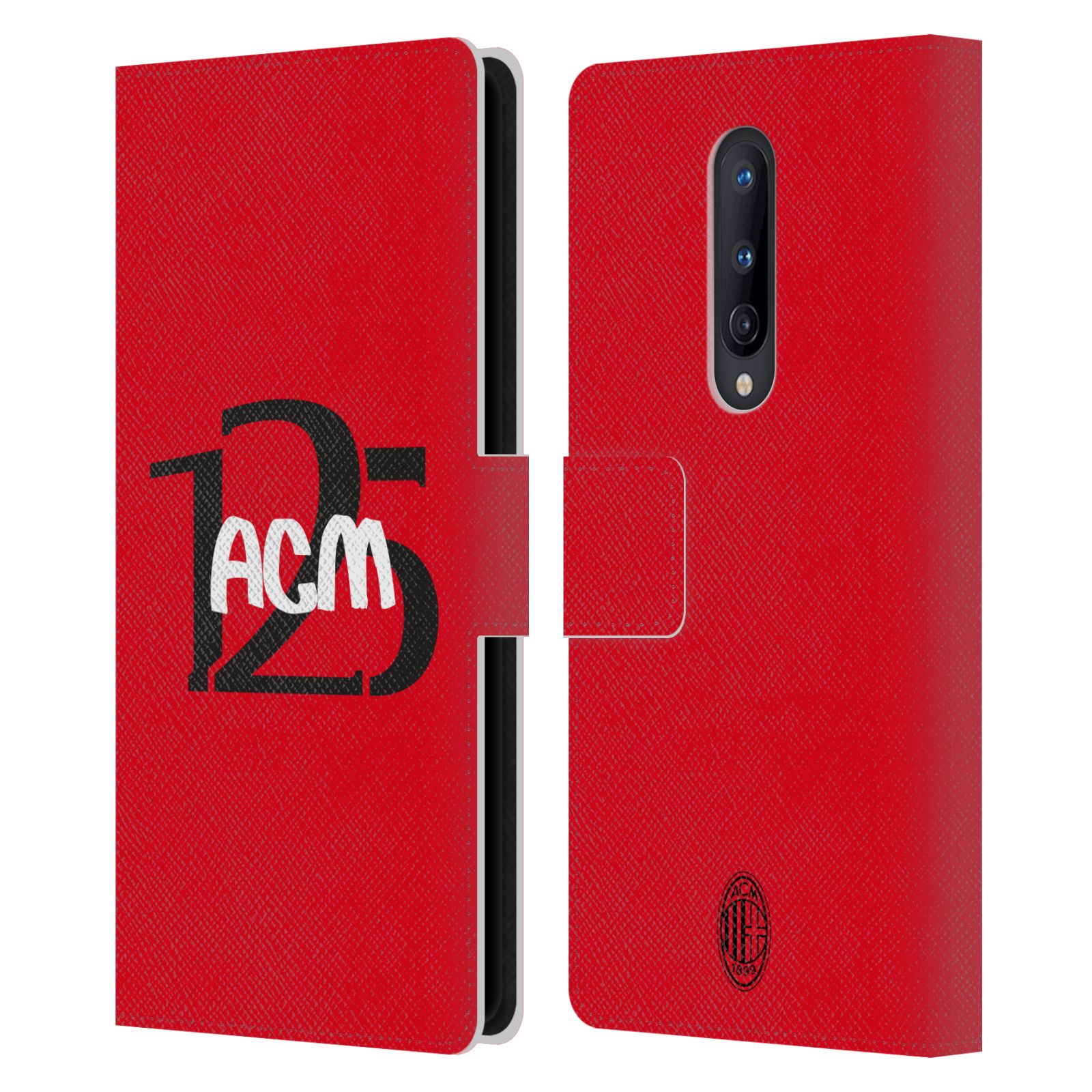 OFFICIAL AC MILAN 125TH ANNIVERSARY LEATHER BOOK WALLET CASE FOR ONEPLUS PHONES - Picture 9 of 9