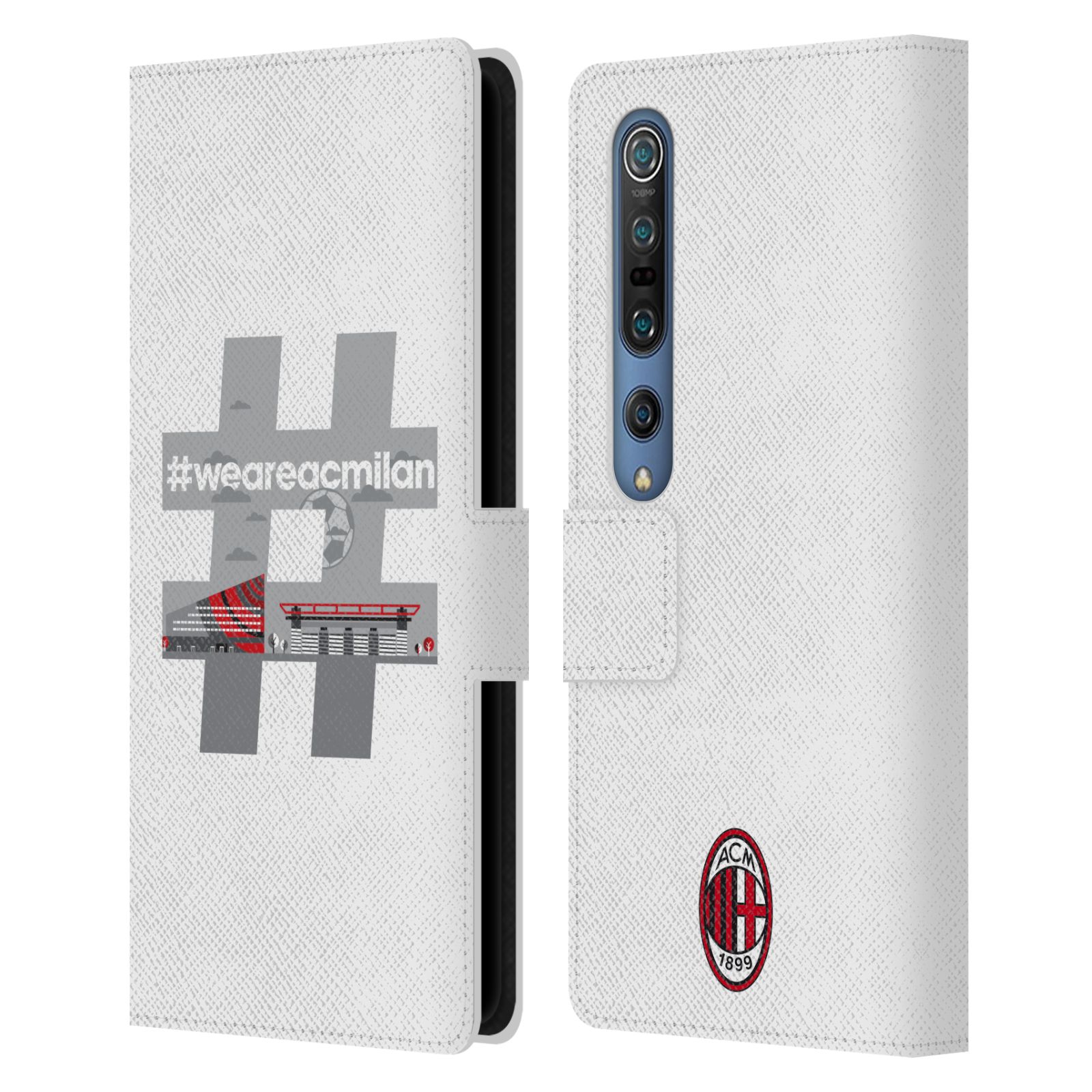 OFFICIAL AC MILAN ADULTS LEATHER BOOK WALLET CASE COVER FOR XIAOMI PHONES - Picture 8 of 15