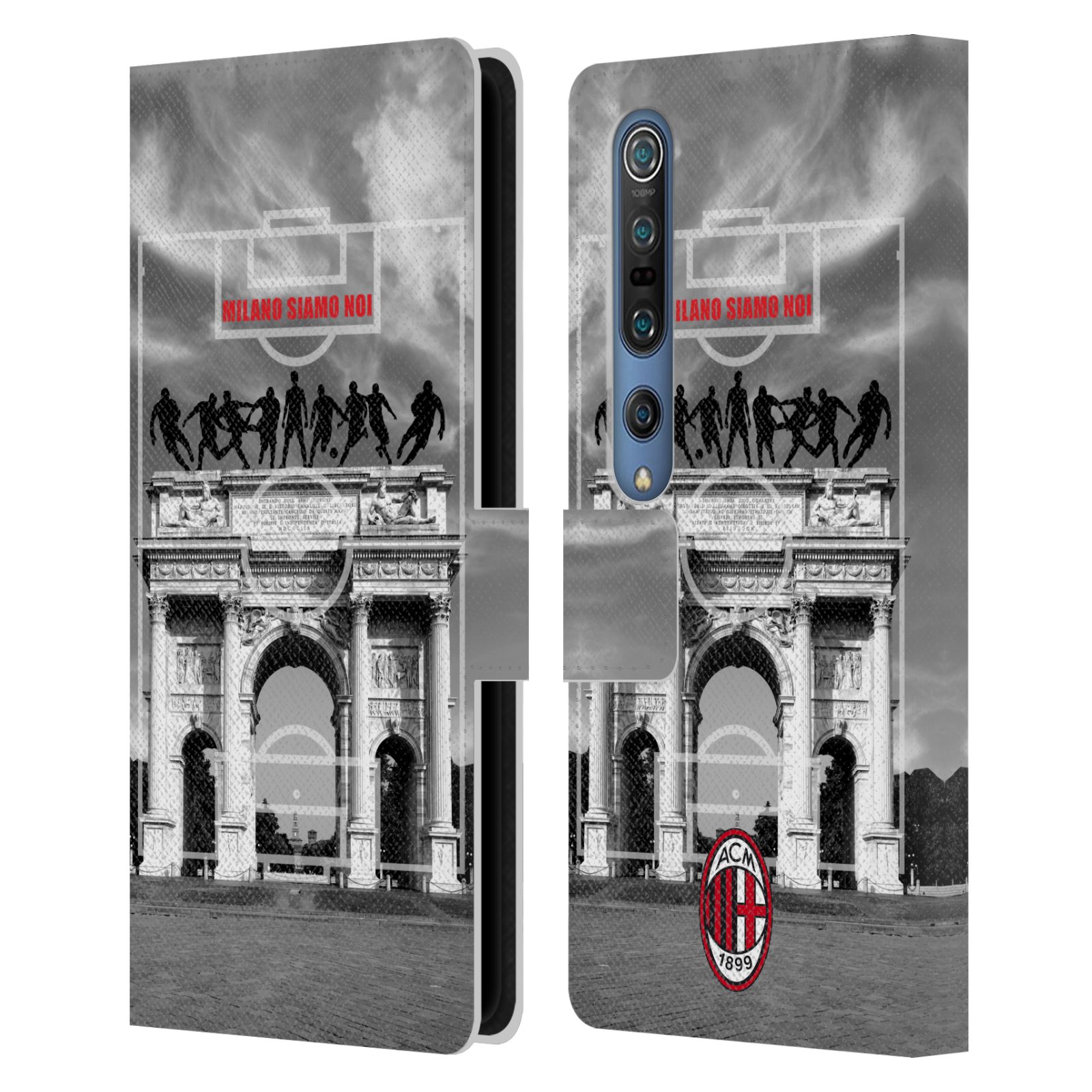 OFFICIAL AC MILAN ADULTS LEATHER BOOK WALLET CASE COVER FOR XIAOMI PHONES - Picture 10 of 15