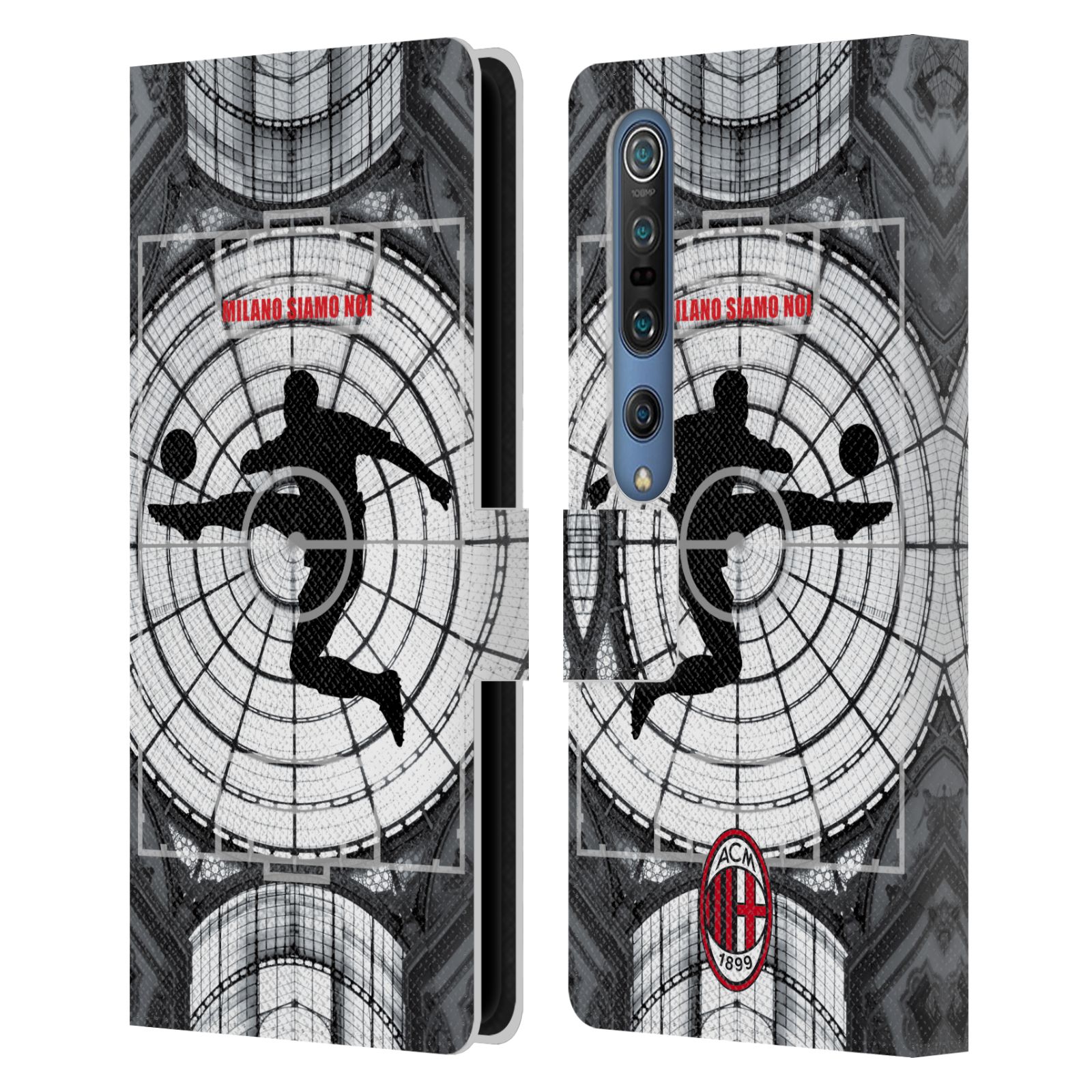 OFFICIAL AC MILAN ADULTS LEATHER BOOK WALLET CASE COVER FOR XIAOMI PHONES - Picture 9 of 15