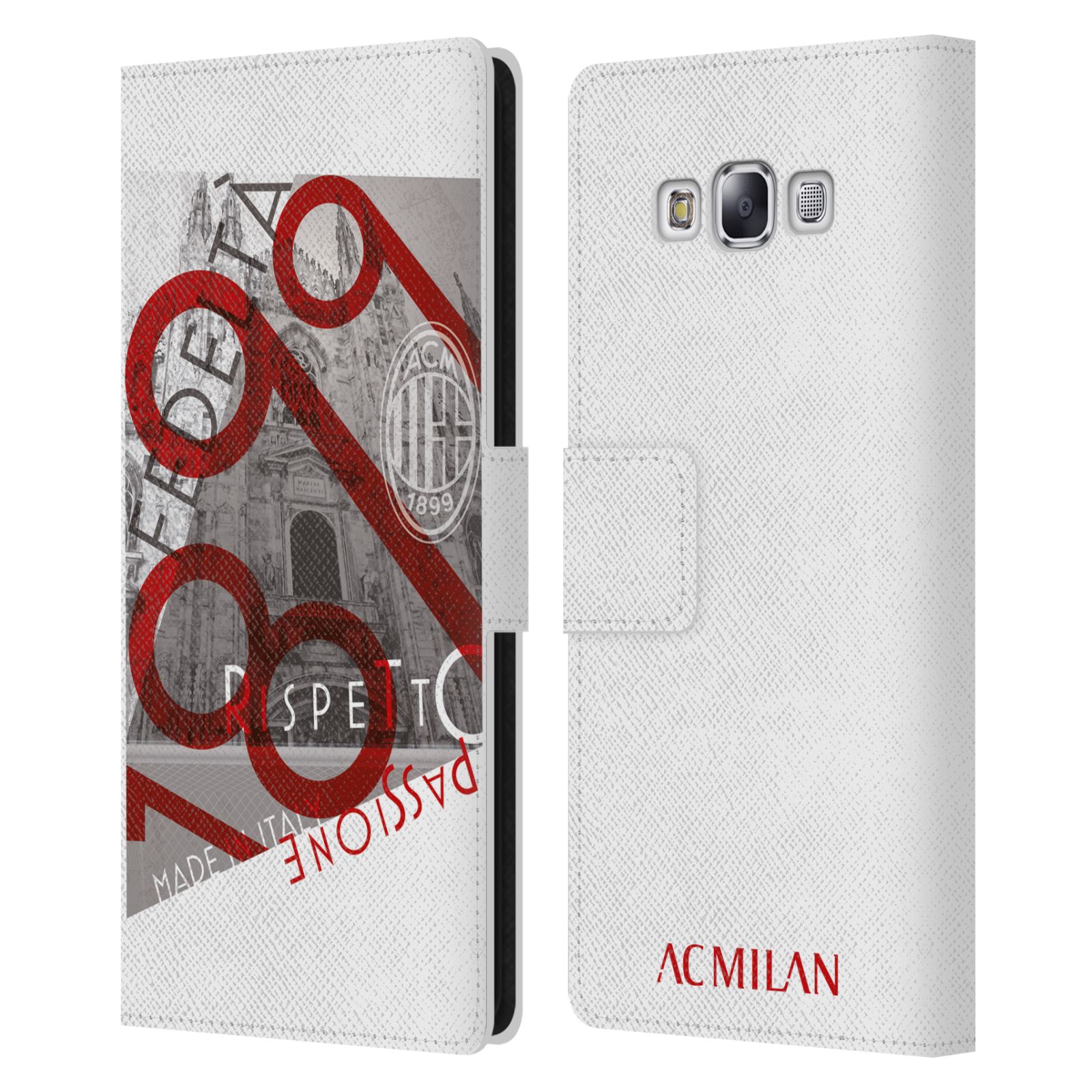OFFICIAL AC MILAN ADULTS LEATHER BOOK WALLET CASE FOR SAMSUNG PHONES 3