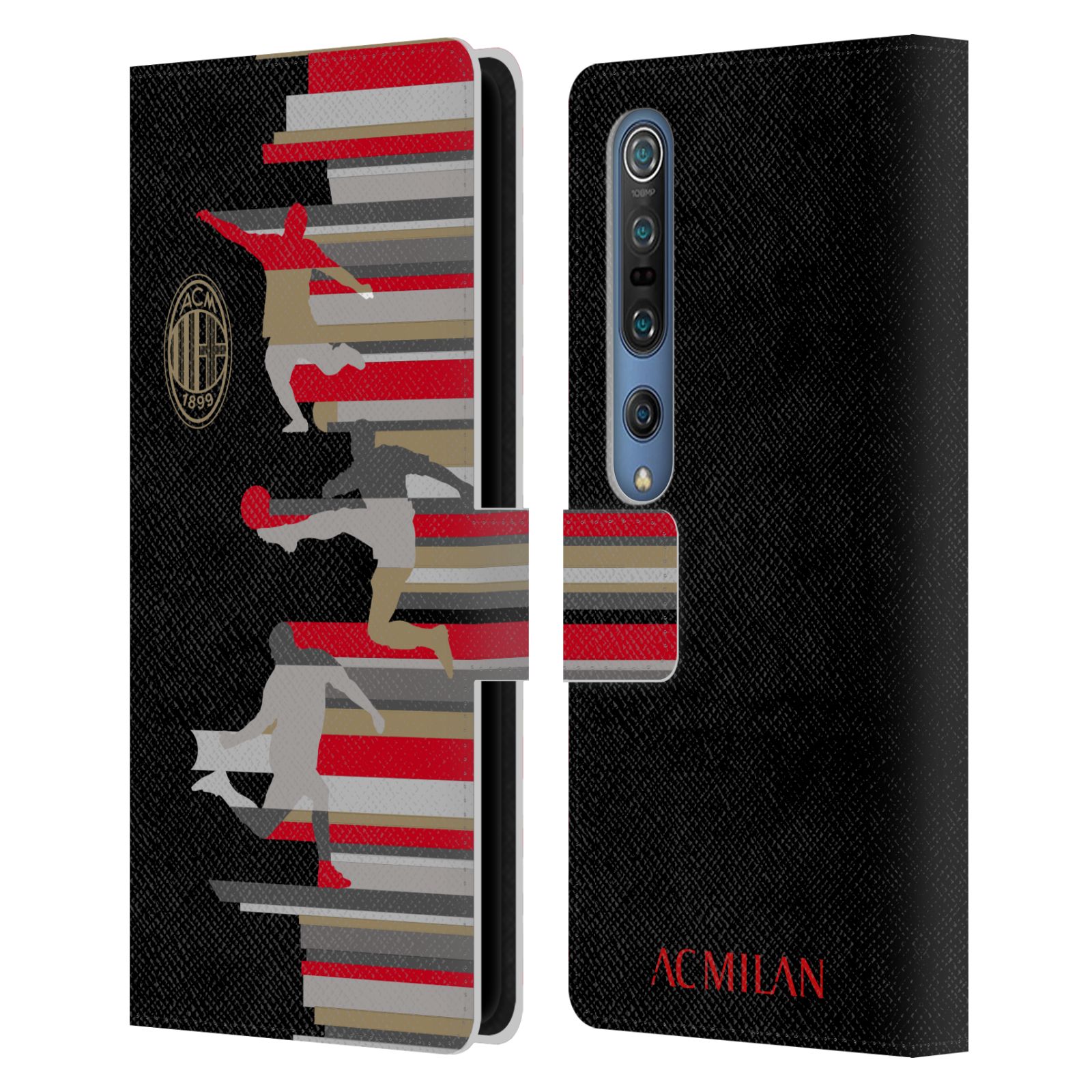 OFFICIAL AC MILAN ADULTS LEATHER BOOK WALLET CASE COVER FOR XIAOMI PHONES - Picture 13 of 15