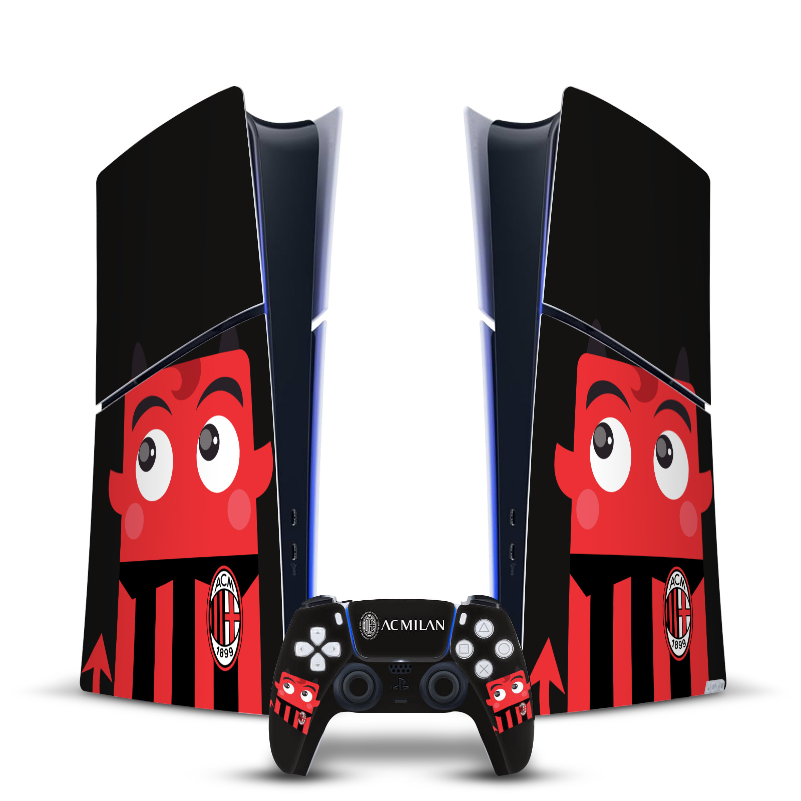 AC MILAN ART VINYL SKIN FOR PS5 SLIM DIGITAL EDITION CONSOLE & CONTROLLER