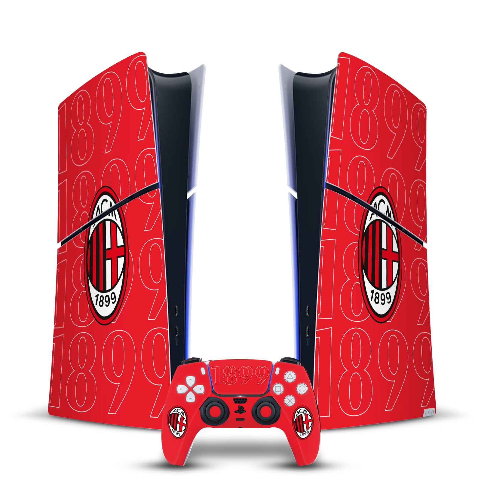 AC MILAN ART VINYL SKIN FOR PS5 SLIM DIGITAL EDITION CONSOLE & CONTROLLER