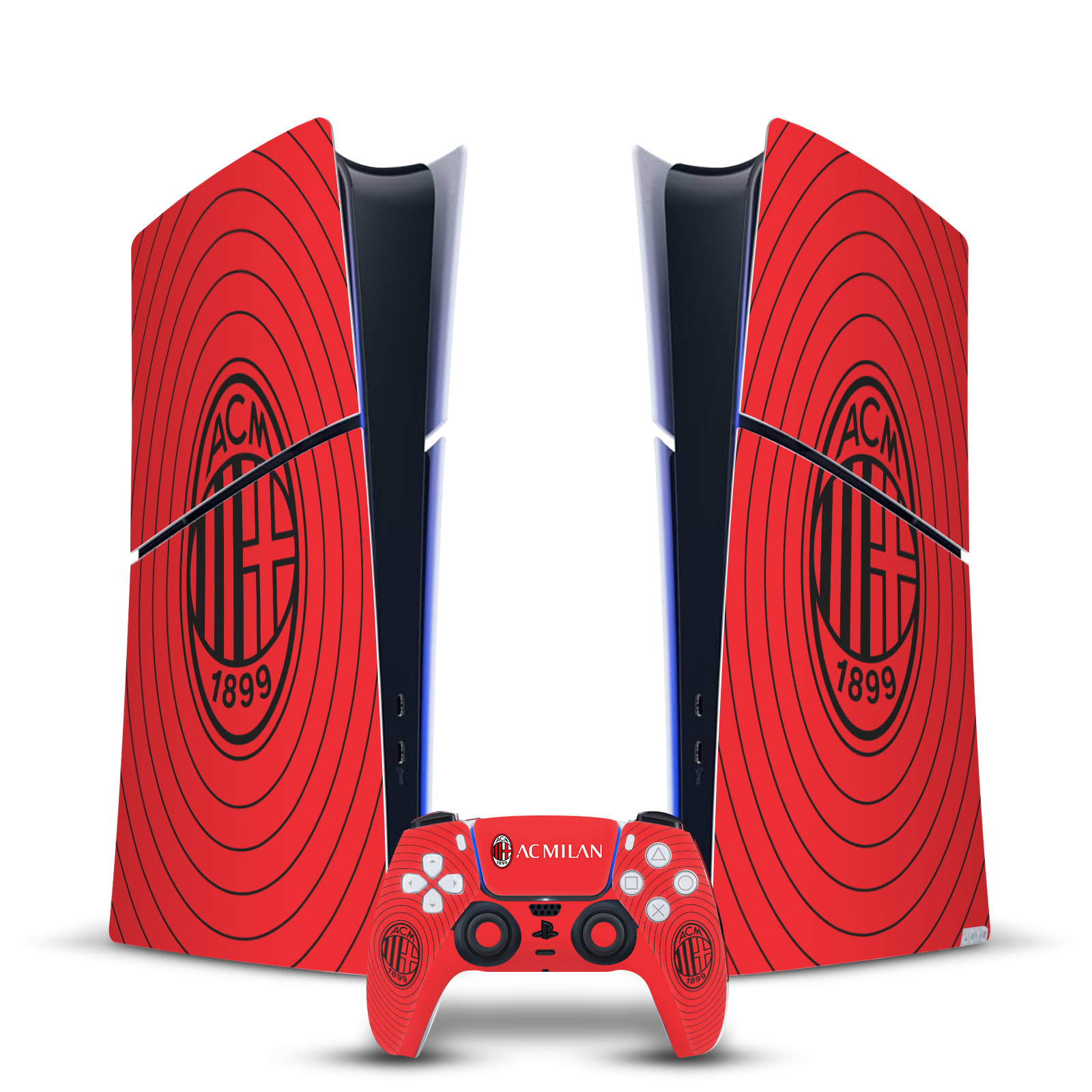 AC MILAN ART VINYL SKIN FOR PS5 SLIM DIGITAL EDITION CONSOLE & CONTROLLER