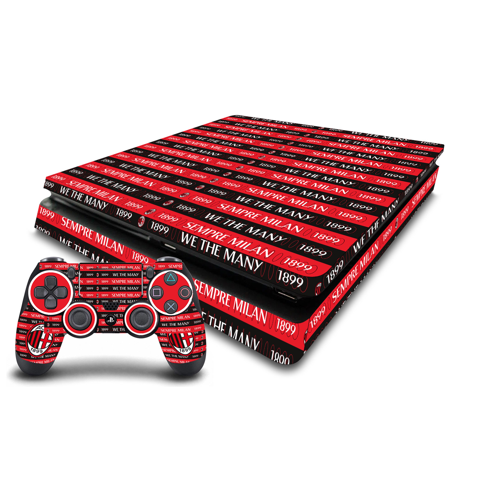 Cover gamepad PLAYSTATION 5 Ac Milan + Sticker Red e Black