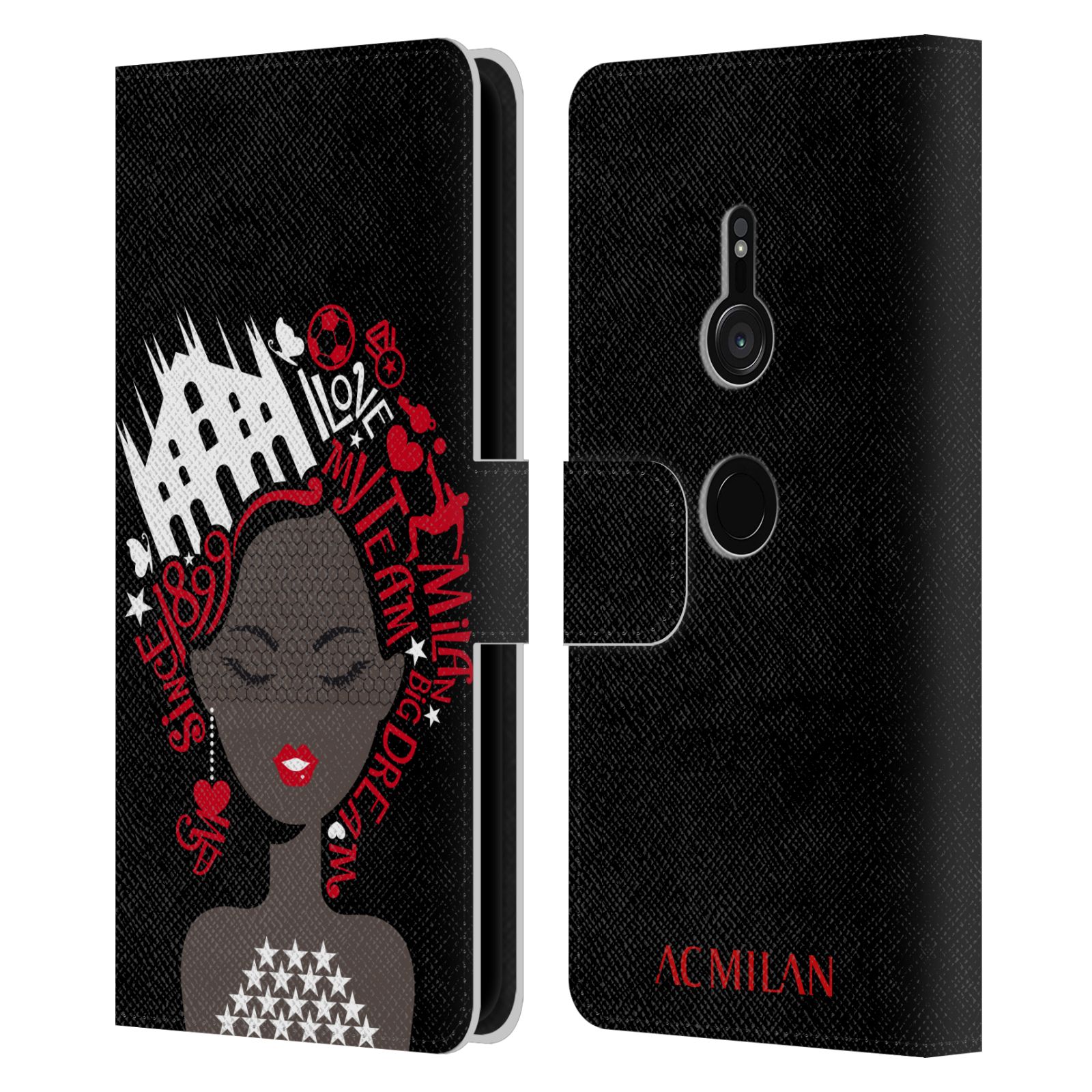 OFFICIAL AC MILAN CHILDREN LEATHER BOOK WALLET CASE COVER FOR SONY PHONES 1 - Picture 8 of 13