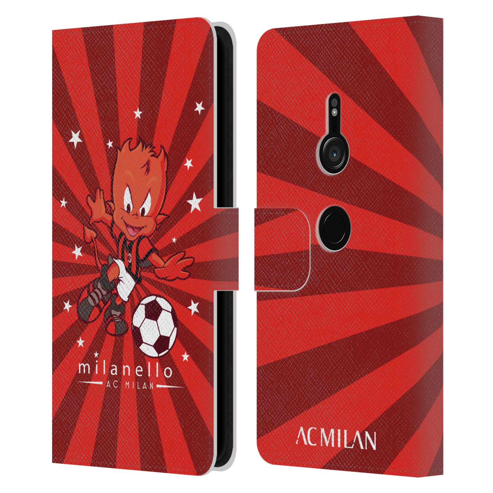 OFFICIAL AC MILAN CHILDREN LEATHER BOOK WALLET CASE COVER FOR SONY PHONES 1 - Picture 10 of 13