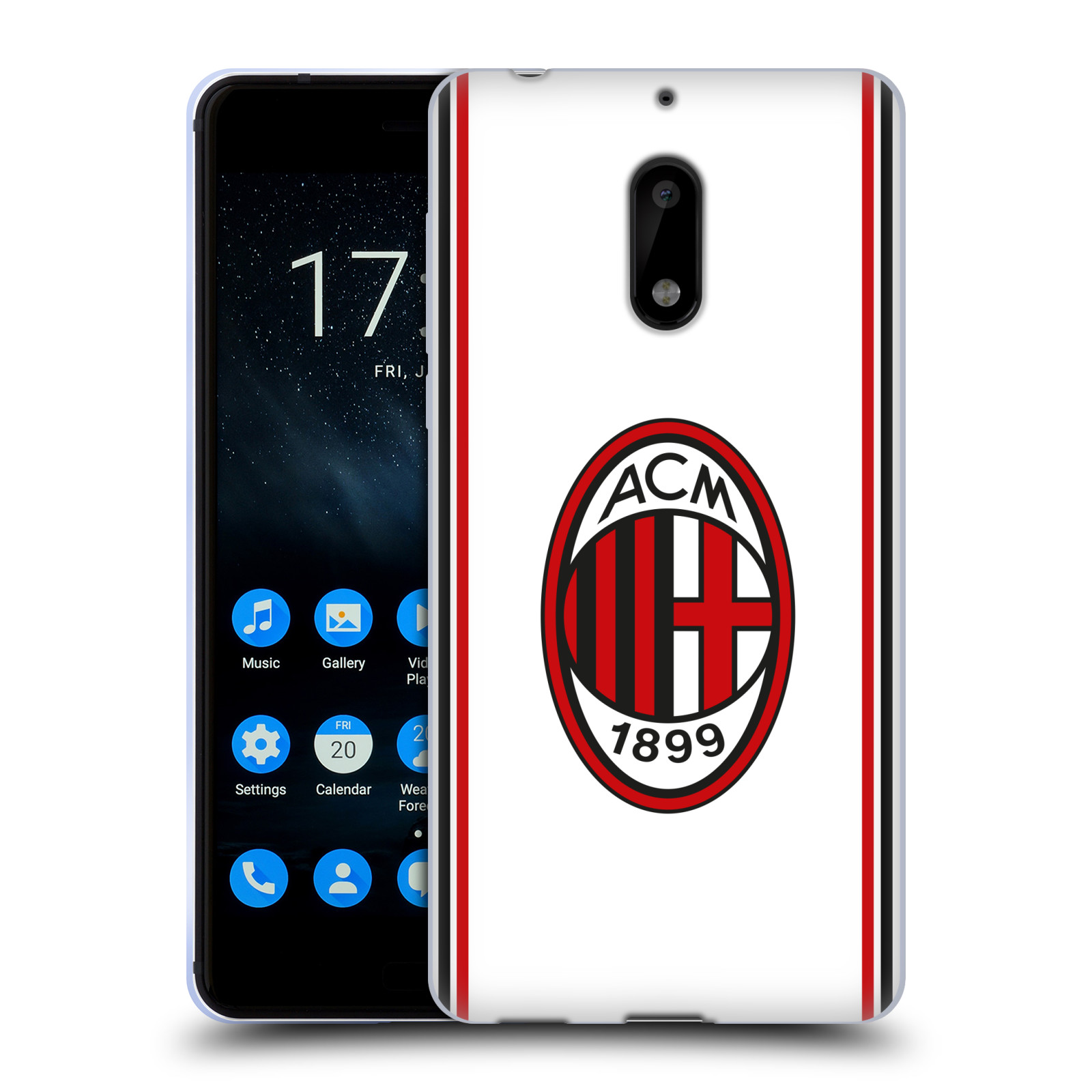 OFFICIAL AC MILAN 2017/18 CREST KIT SOFT GEL CASE FOR NOKIA PHONES 1