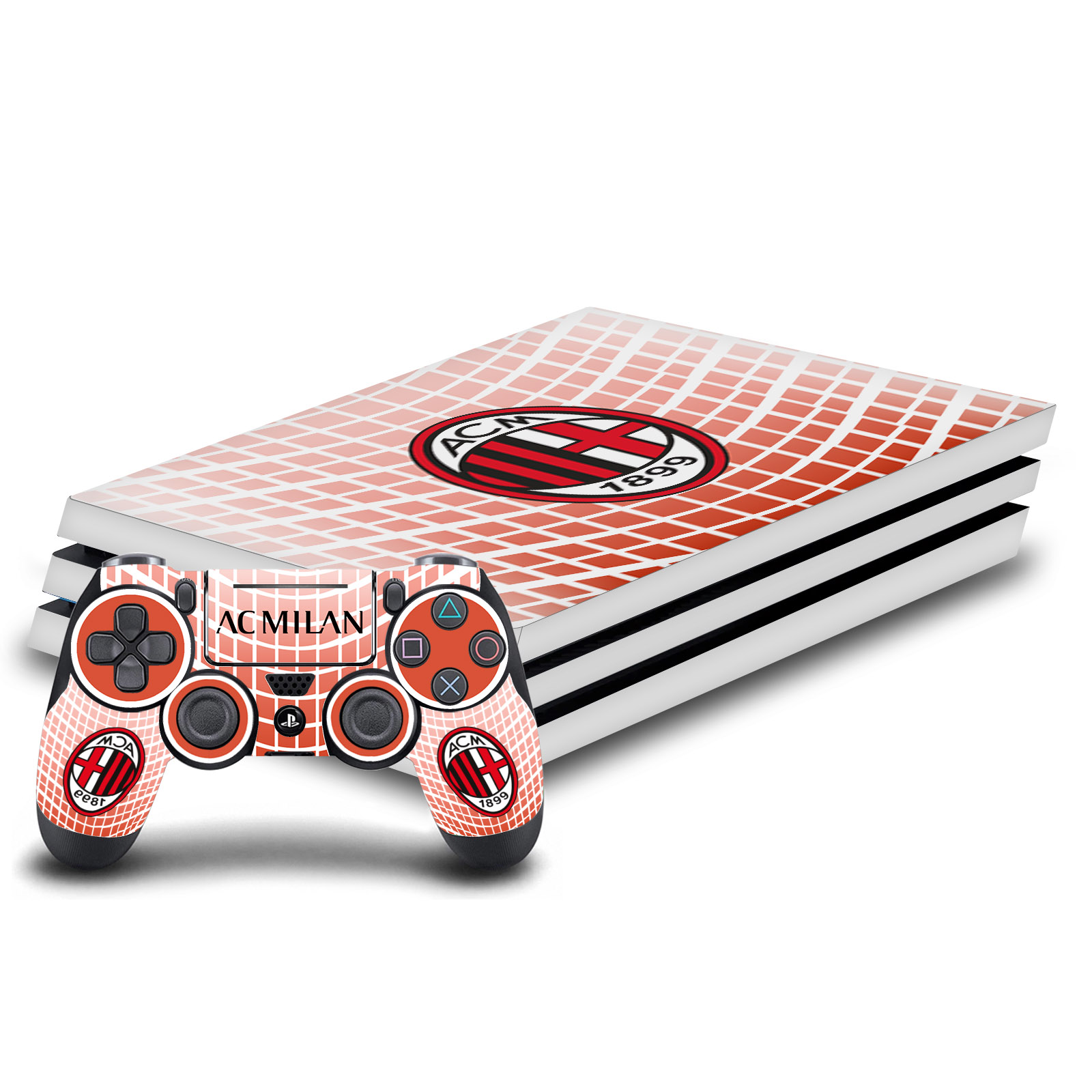 OFFICIAL AC MILAN 2020/21 CREST KIT VINYL SKIN DECAL FOR SONY PS4 PRO BUNDLE - Picture 9 of 10