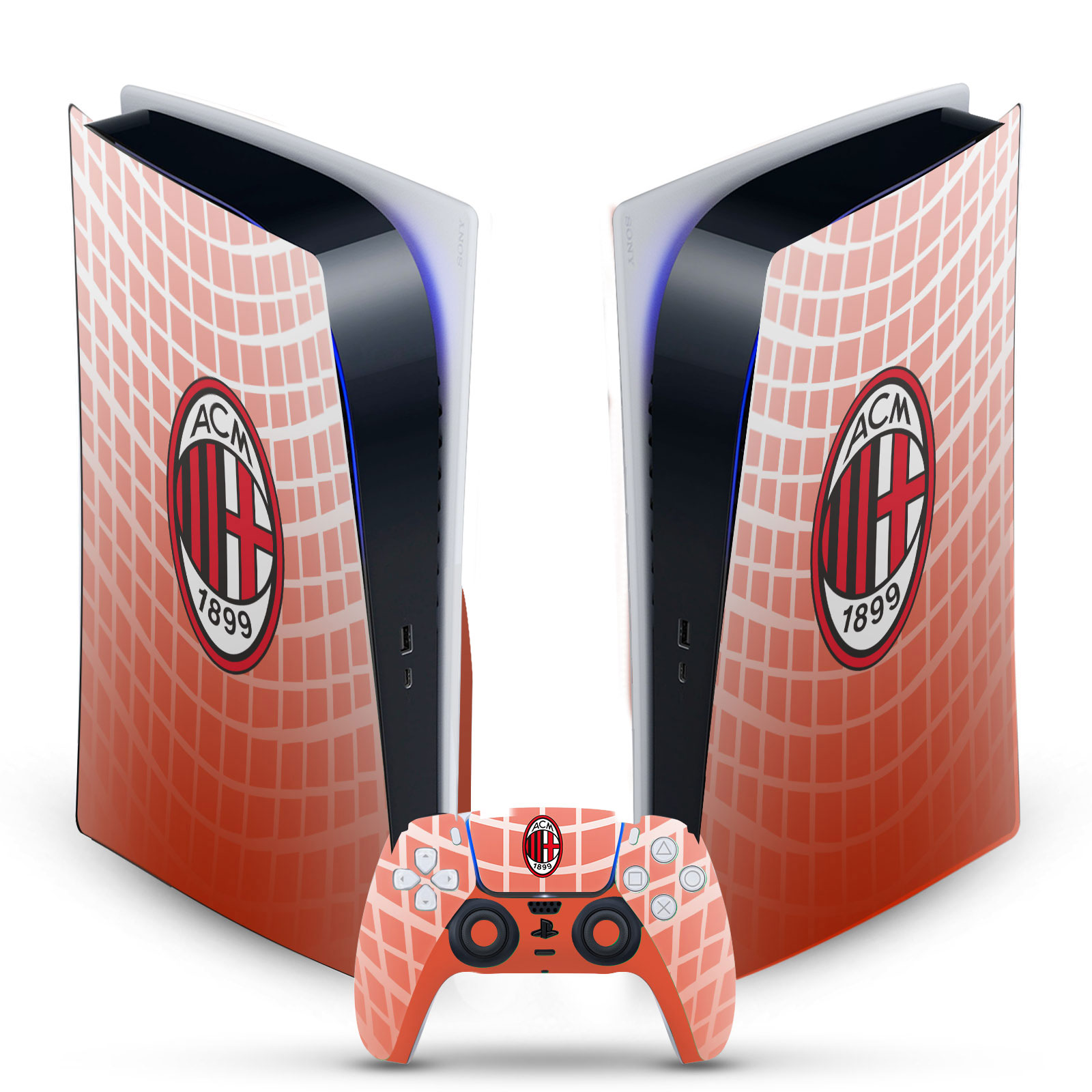 AC MILAN 2020/21 CREST KIT VINYL SKIN DECAL FOR SONY PS5 DIGITAL EDITION BUNDLE