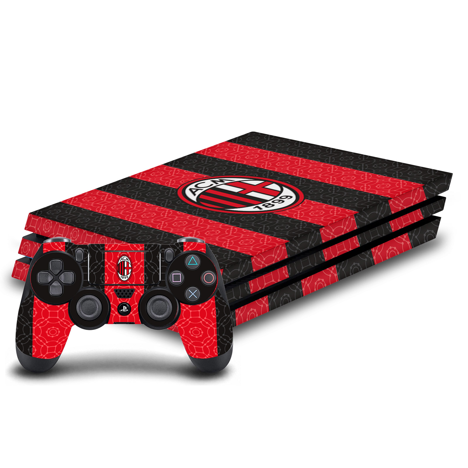 OFFICIAL AC MILAN 2020/21 CREST KIT VINYL SKIN DECAL FOR SONY PS4 PRO BUNDLE - Picture 10 of 10