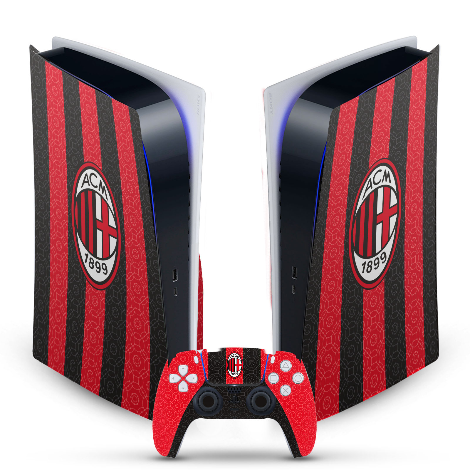 AC MILAN 2020/21 CREST KIT VINYL SKIN DECAL FOR SONY PS5 DIGITAL EDITION BUNDLE