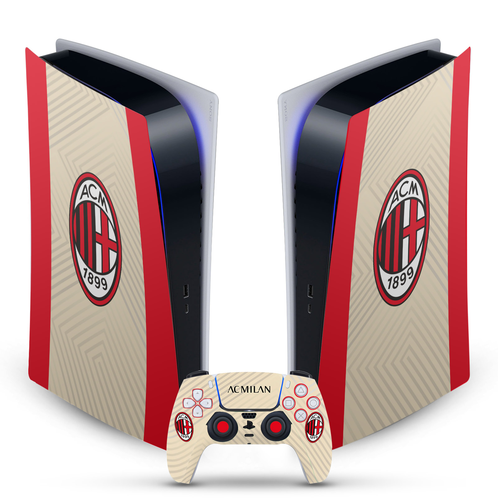 AC MILAN 2021/22 CREST KIT VINYL SKIN DECAL FOR SONY PS5 DIGITAL EDITION BUNDLE