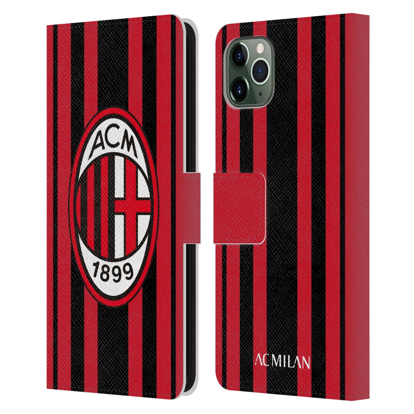 OFFICIAL AC MILAN 2021/22 CREST KIT LEATHER BOOK CASE FOR APPLE iPHONE PHONES - Picture 8 of 8