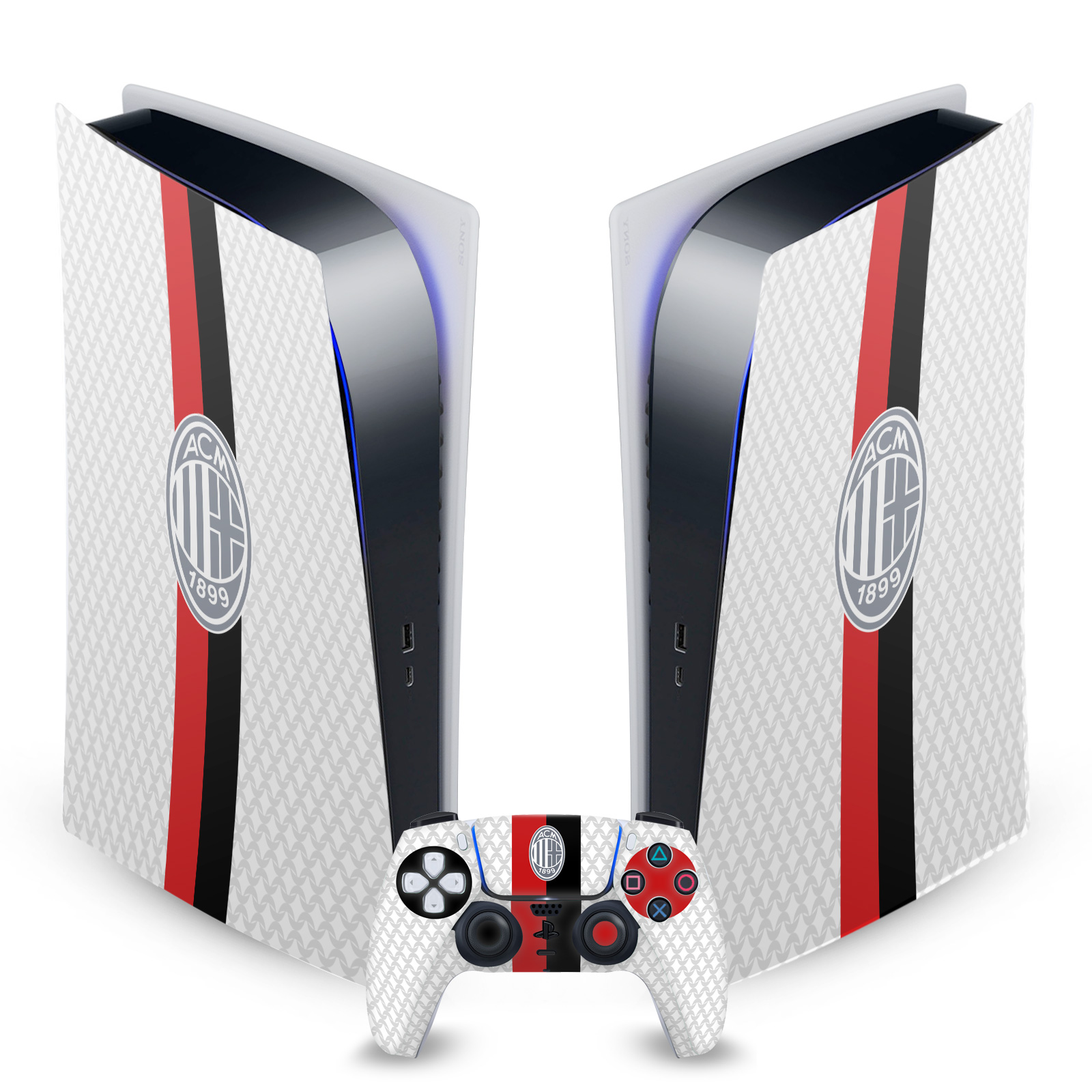 AC MILAN 2023/24 CREST KIT VINYL SKIN DECAL FOR SONY PS5 DIGITAL EDITION BUNDLE