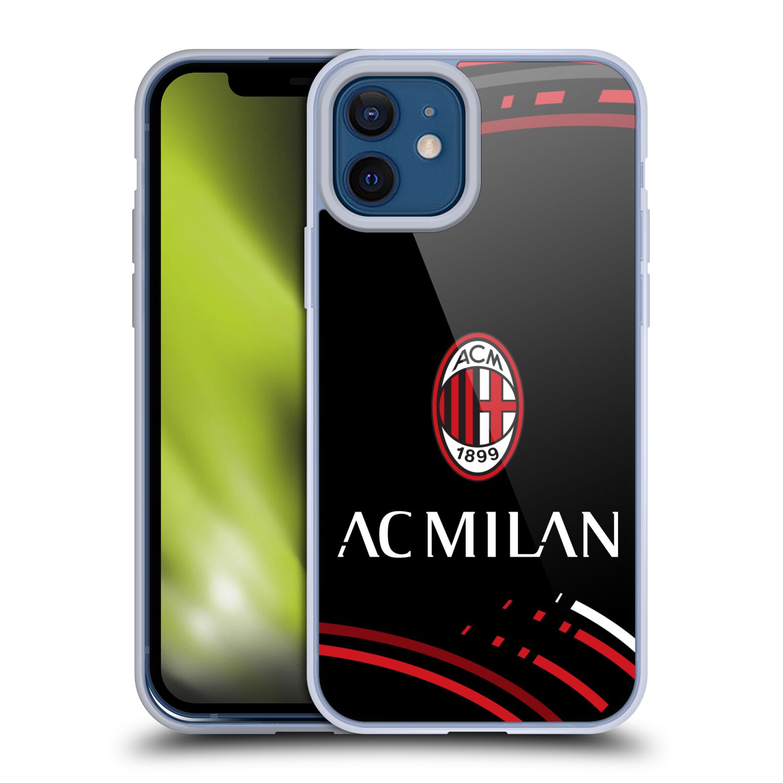 Head Case Designs Ufficiale AC Milan Rosso E Grigio Stemma Modelli Cover in Morbido Gel Compatibile con Apple iPhone 11