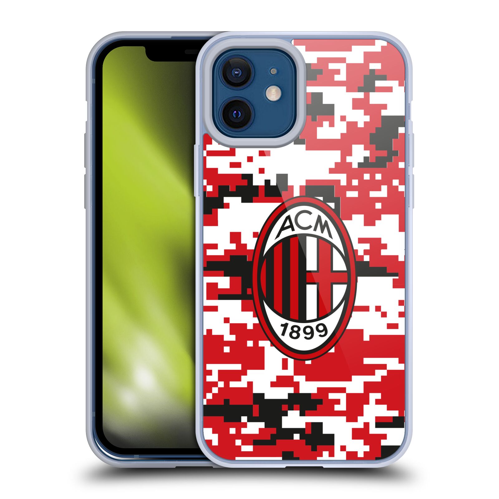 Head Case Designs Ufficiale AC Milan Rosso E Grigio Stemma Modelli Cover in Morbido Gel Compatibile con Apple iPhone 11